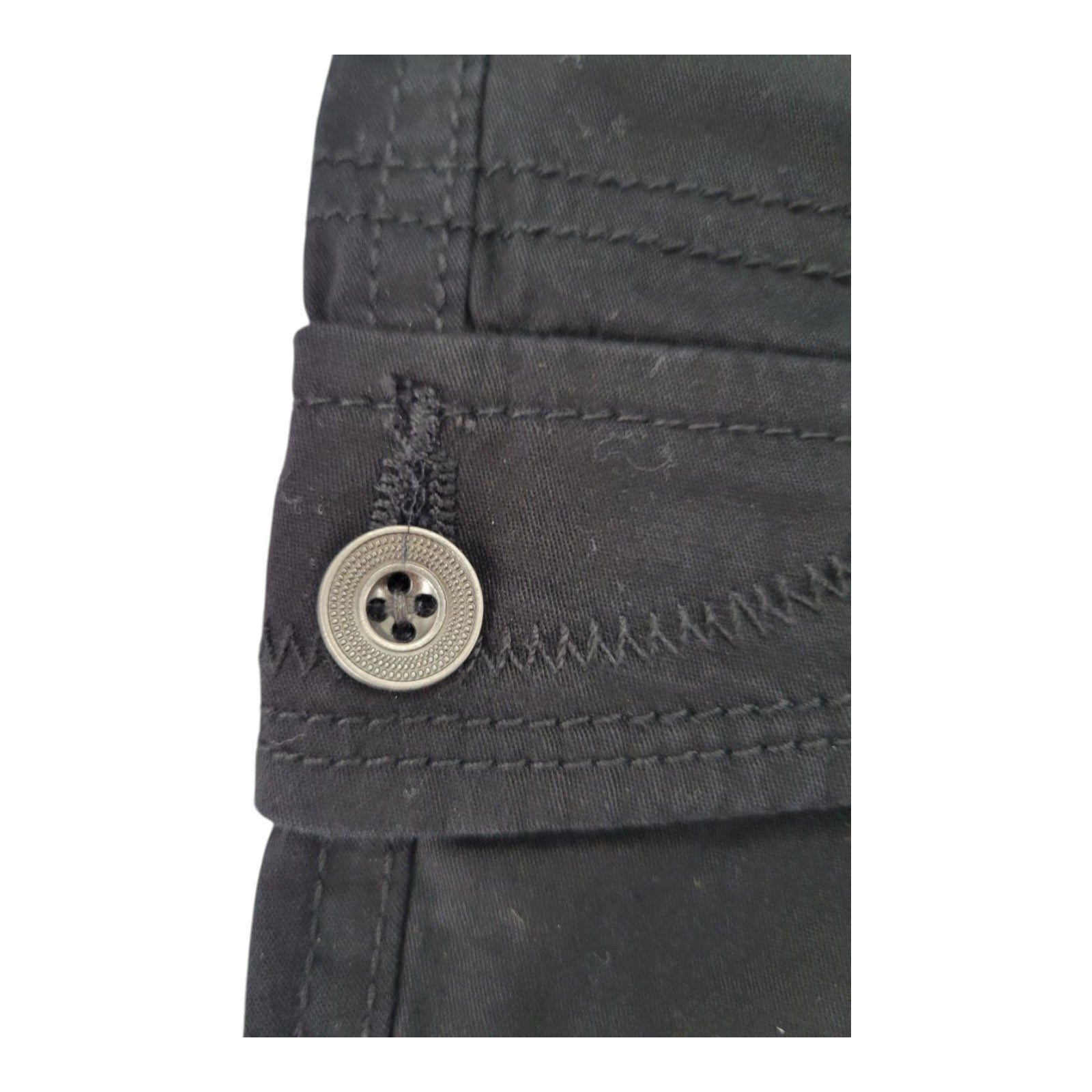 Style & Co Women's Cargo Shorts 14W Black Mid Rise Comfort Waist Pockets