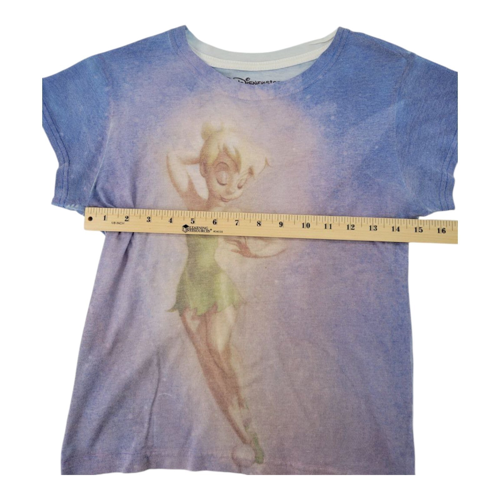 Disney Store Tinker Bell Purple Blue Ombre Graphic Tee Womens Small