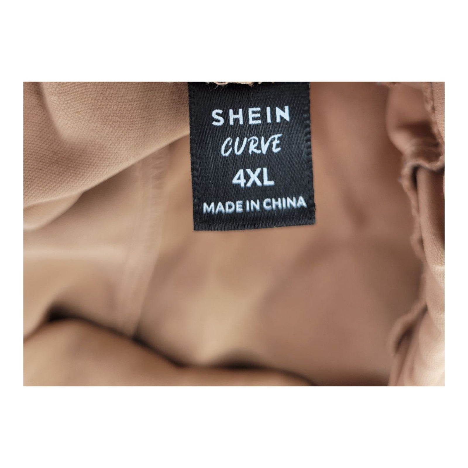 SHEIN Curve Womens Brown Tan High Rise Shorts Elastic Waist Plus Size 4XL