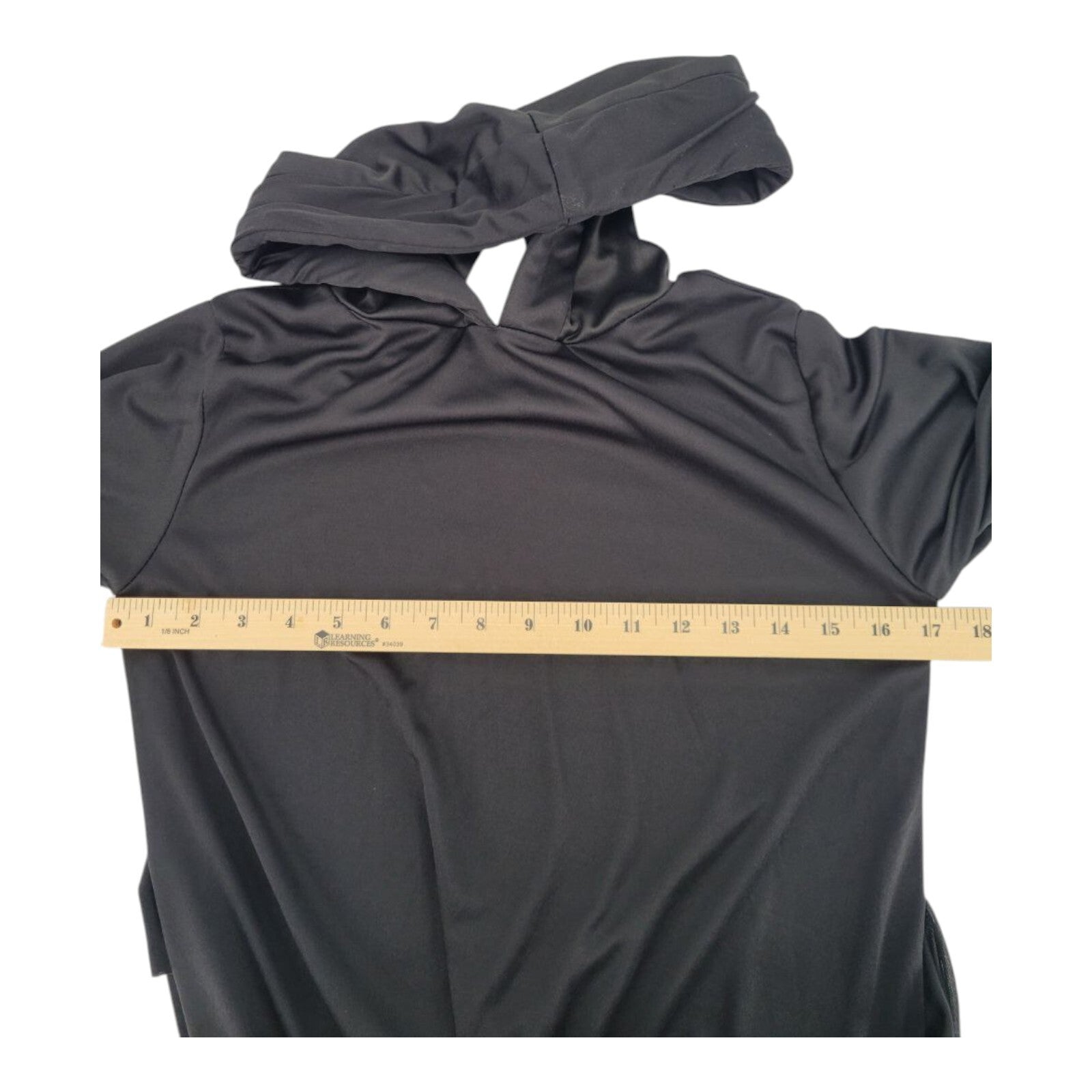 Fun World Black Grim Reaper Hooded Halloween Costume Size 8-10