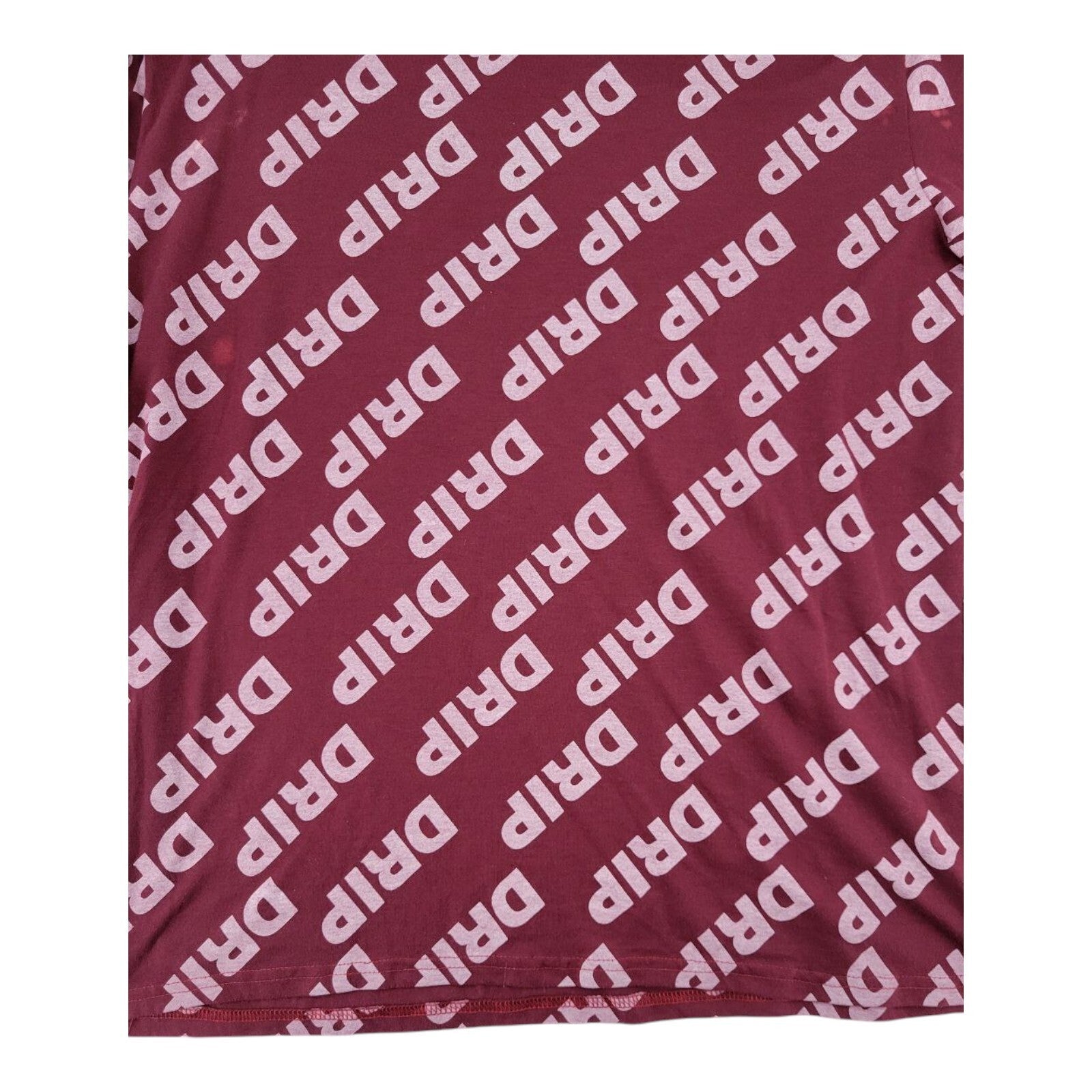 Launder Apparel Drip All Over Print Long Sleeve Shirt Maroon Size XL