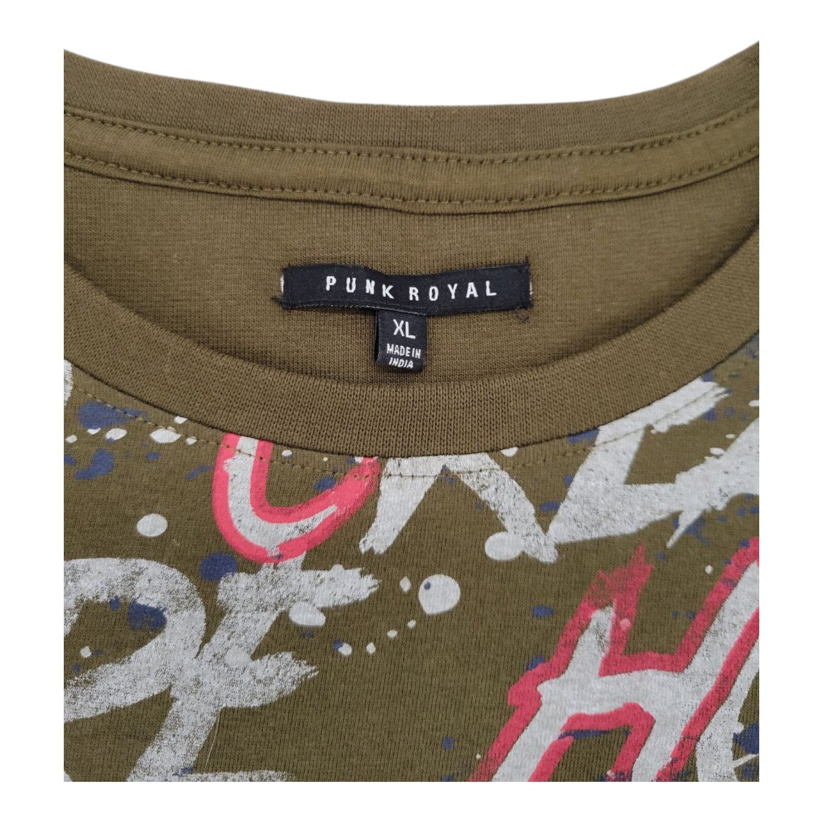 Punk Royal Olive Graphic Streetwear T-Shirt All Over Print XL
