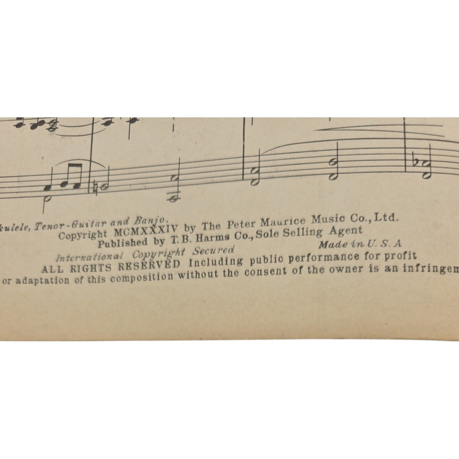 Isle of Capri 1934 Sheet Music by Jimmy Kennedy & Will Grosz feat Xavier Cugat