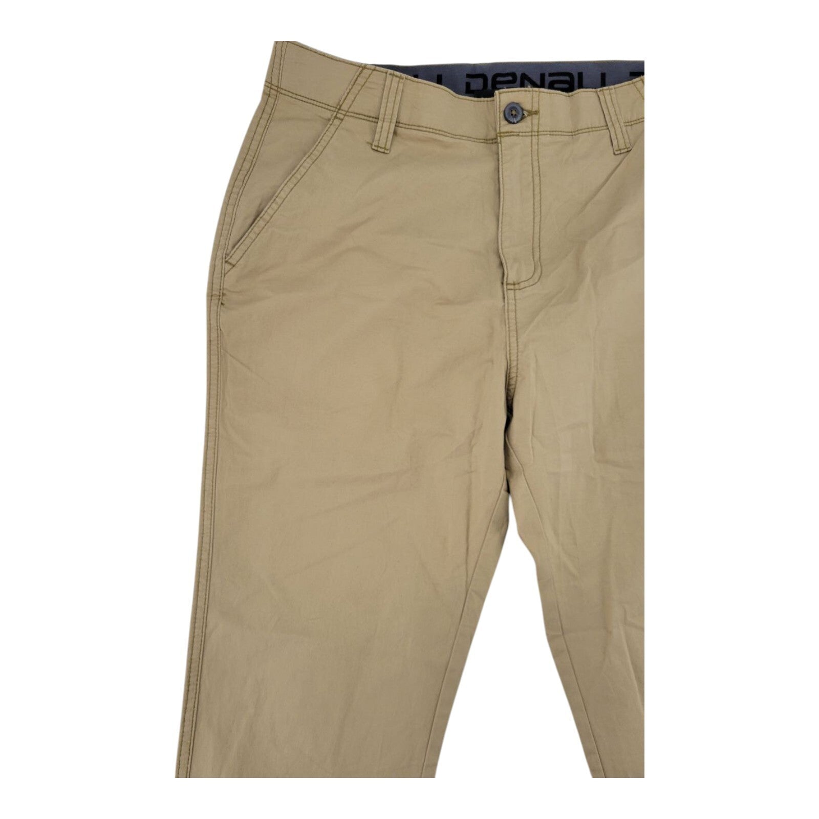 Denali Khaki Chino Pants Mens Flat Front Stretch Casual Size 32x30