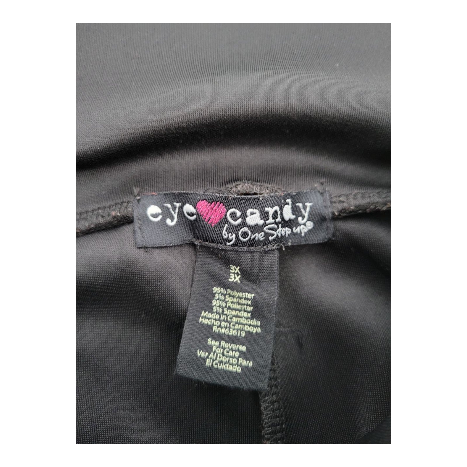 Eye Candy by One Step Up 3X Black Beige Tribal Print Stretch Leggings Plus