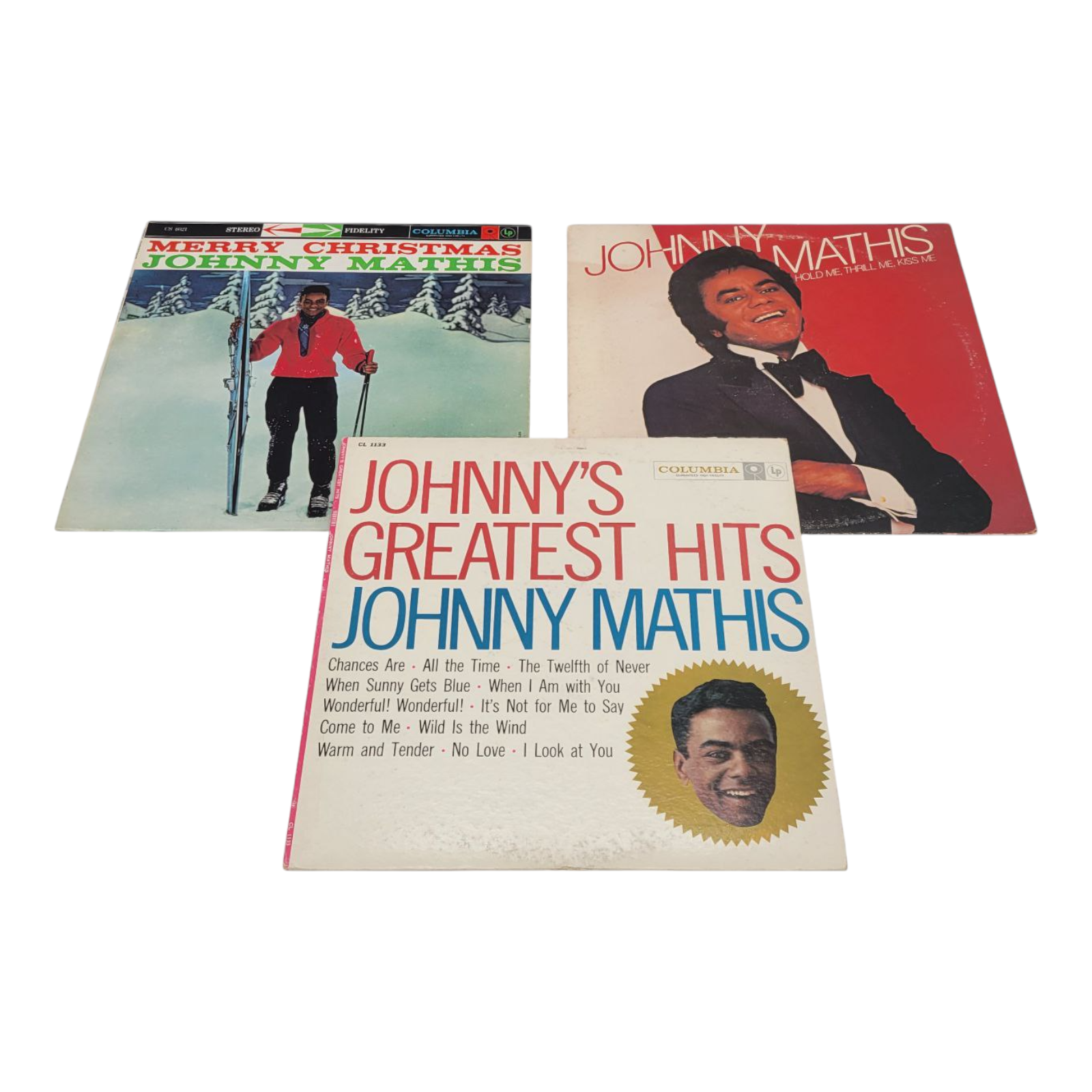 Johnny Mathis Vinyl LP Bundle Merry Christmas Johnnys Greatest Hits and More