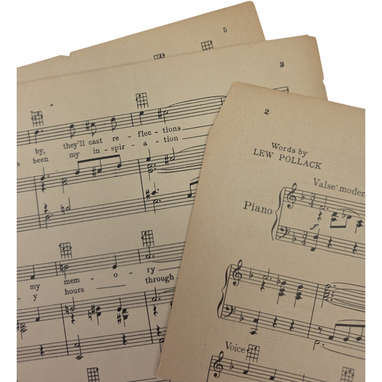 1929 Sheet Music Recollections by Erno Rapee Lew Pollack Vintage Classique