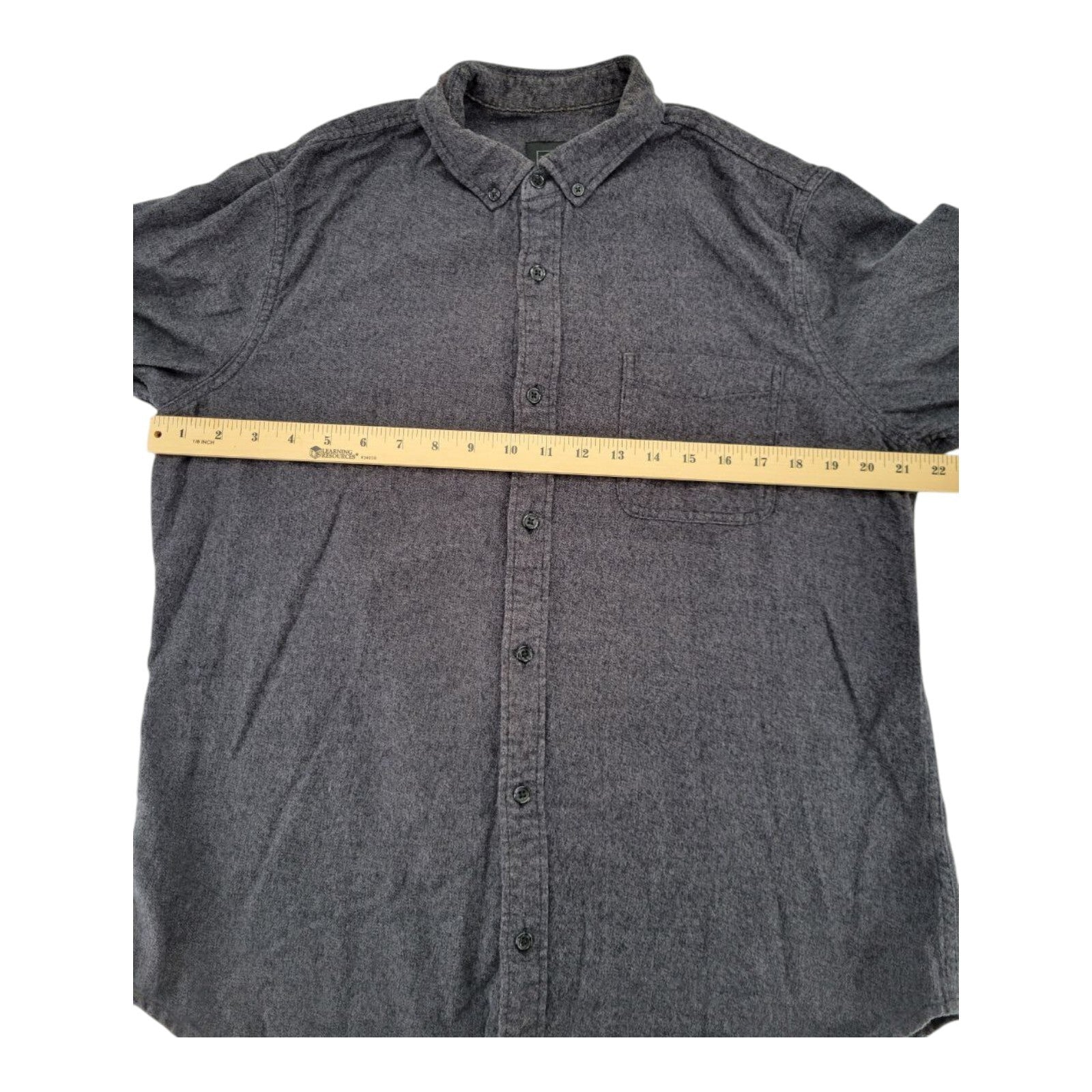 14th & Union Gray Dress Shirt Mens Button Up Long Sleeve Size L