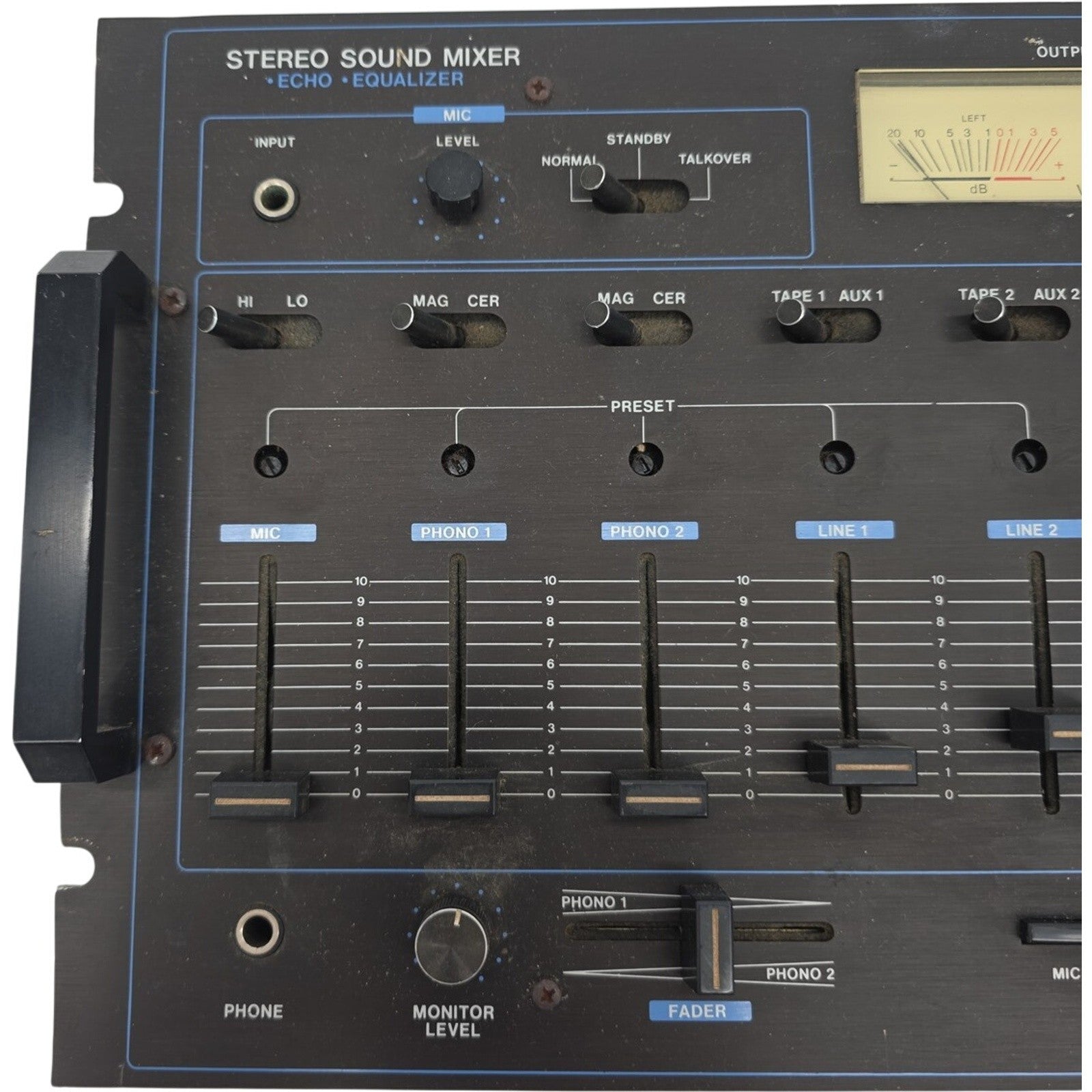 Vintage Pyramid PR-6700 Echo Stereo Sound Mixer Equalizer and Echo Effect System