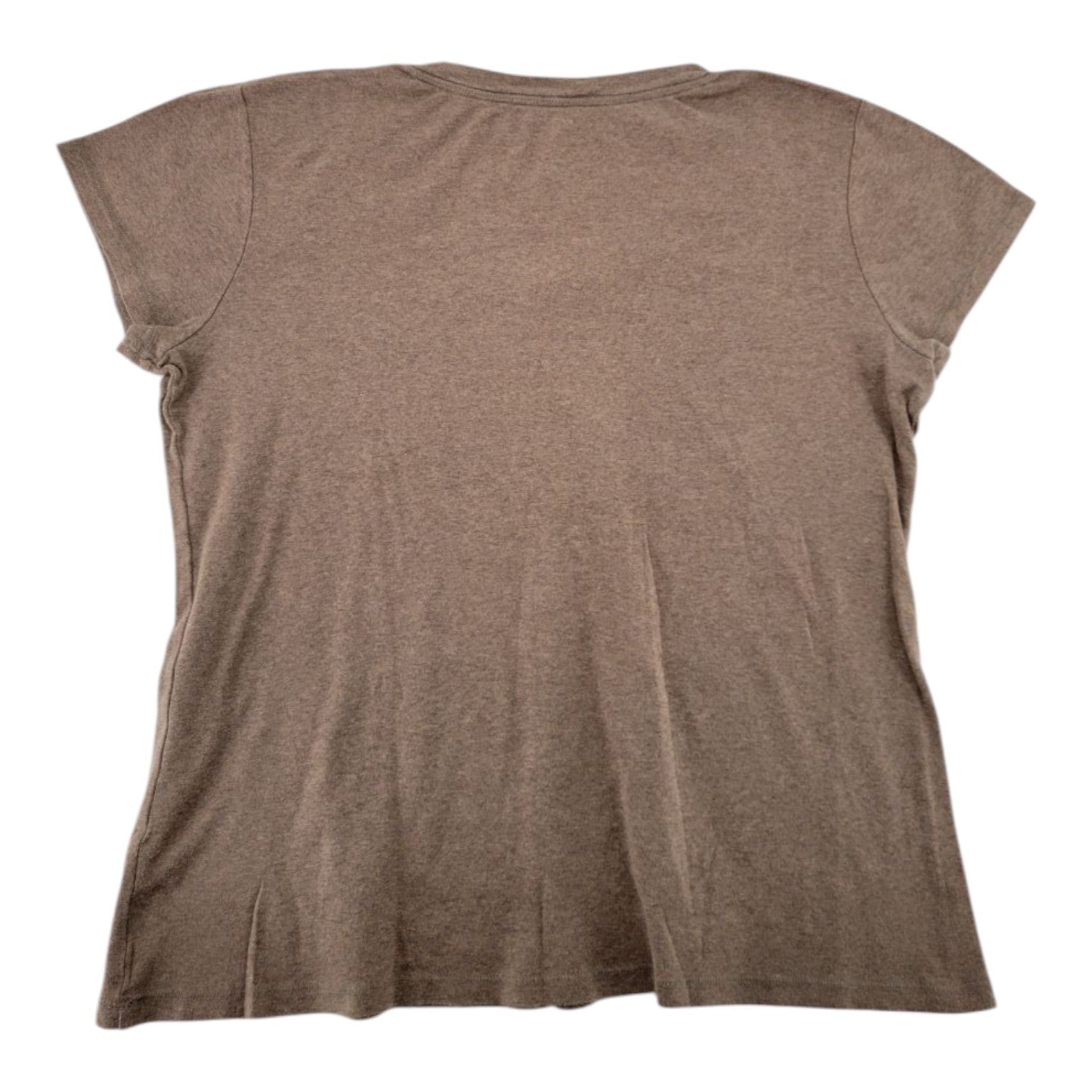 Sonoma Life Style Women's Brown V-Neck Everyday Tee 100% Cotton Size XL