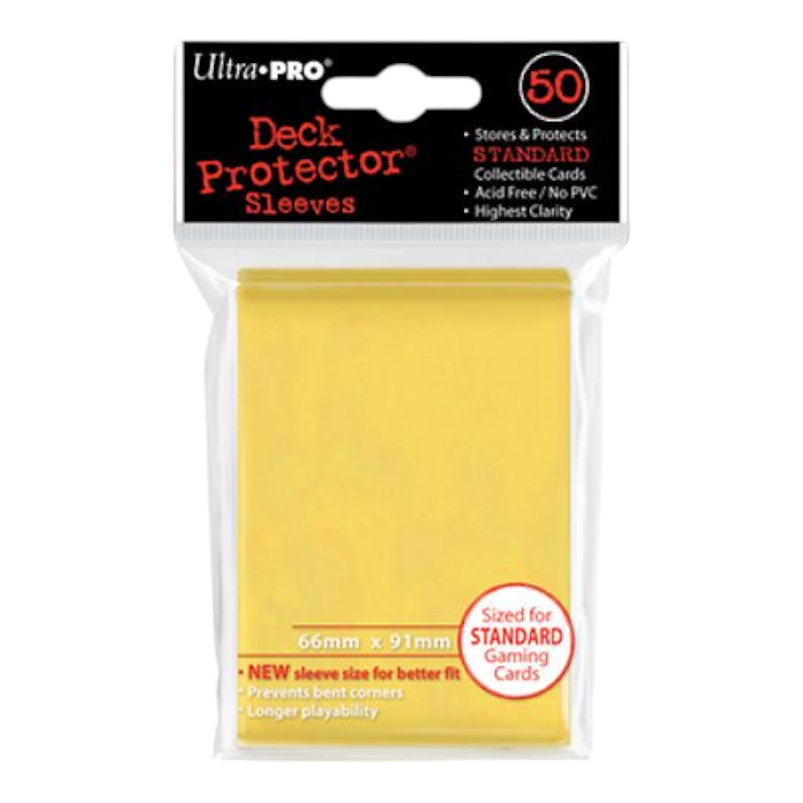 Ultra Pro Gloss Yellow Deck Protector Sleeves 50 Count Standard Size