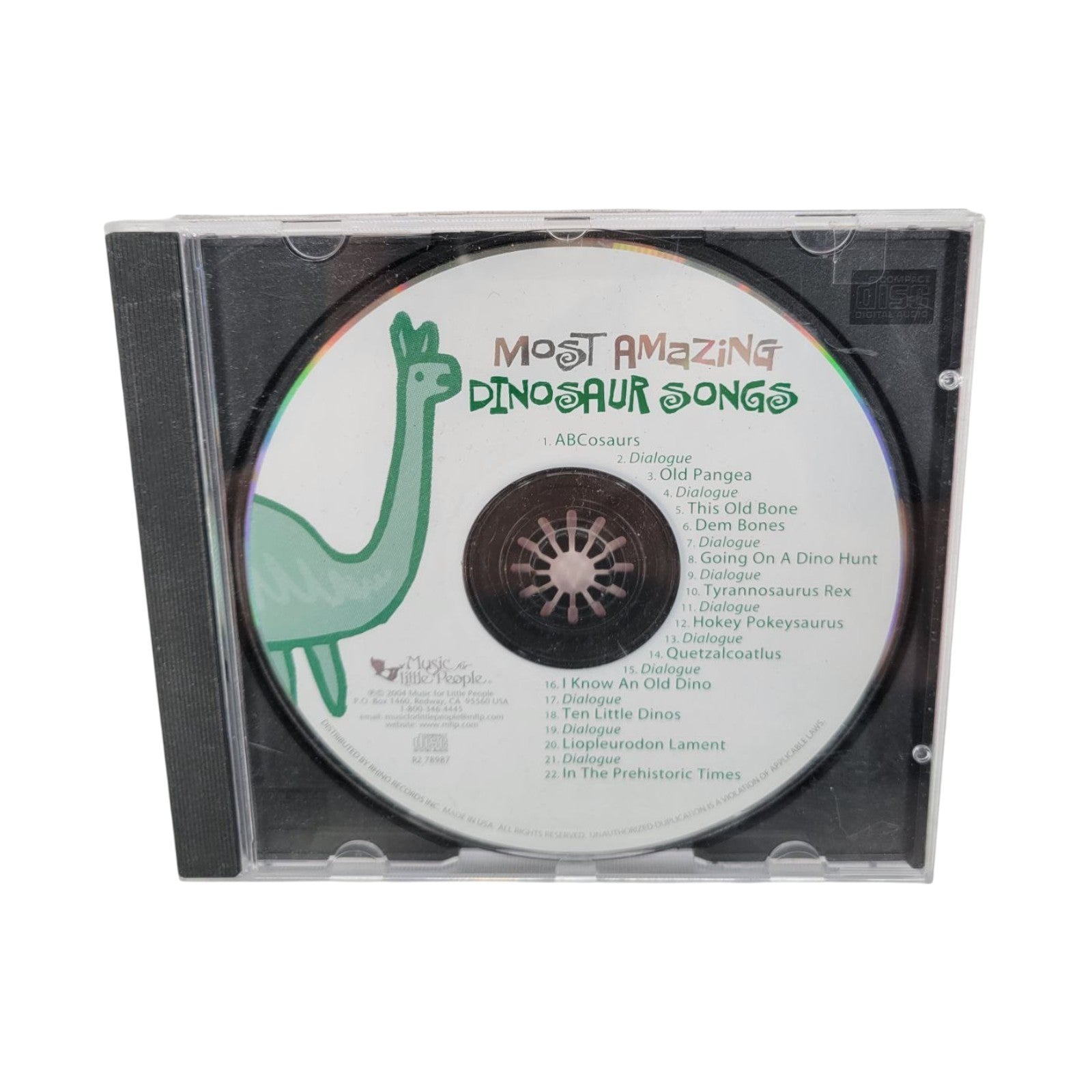 Most Amazing Dinosaur Songs Music CD Kids Educational Sing-Along