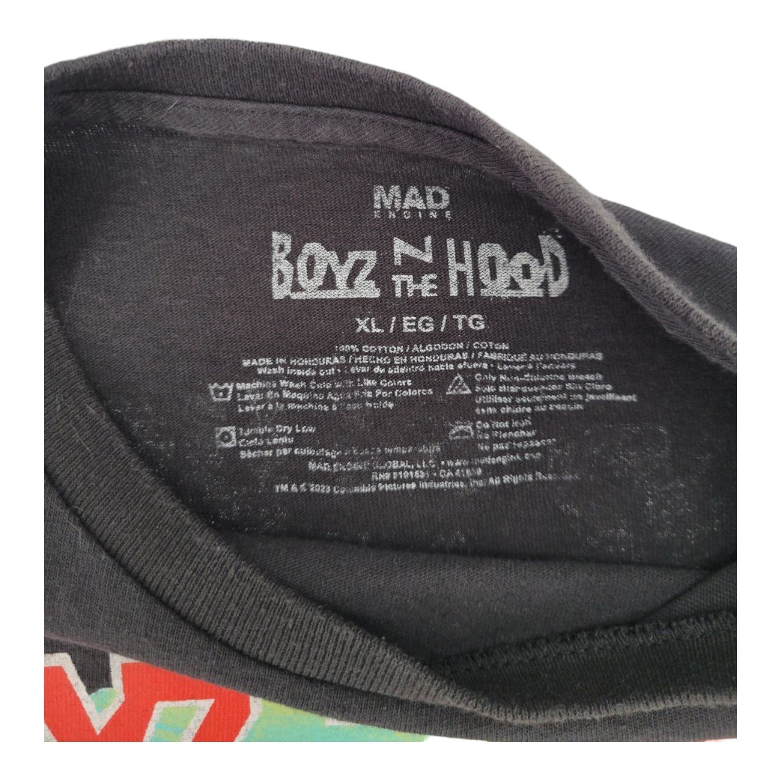 Boyz N The Hood Ice Cube Graphic T-Shirt Black MAD Engine 2023 Size XL