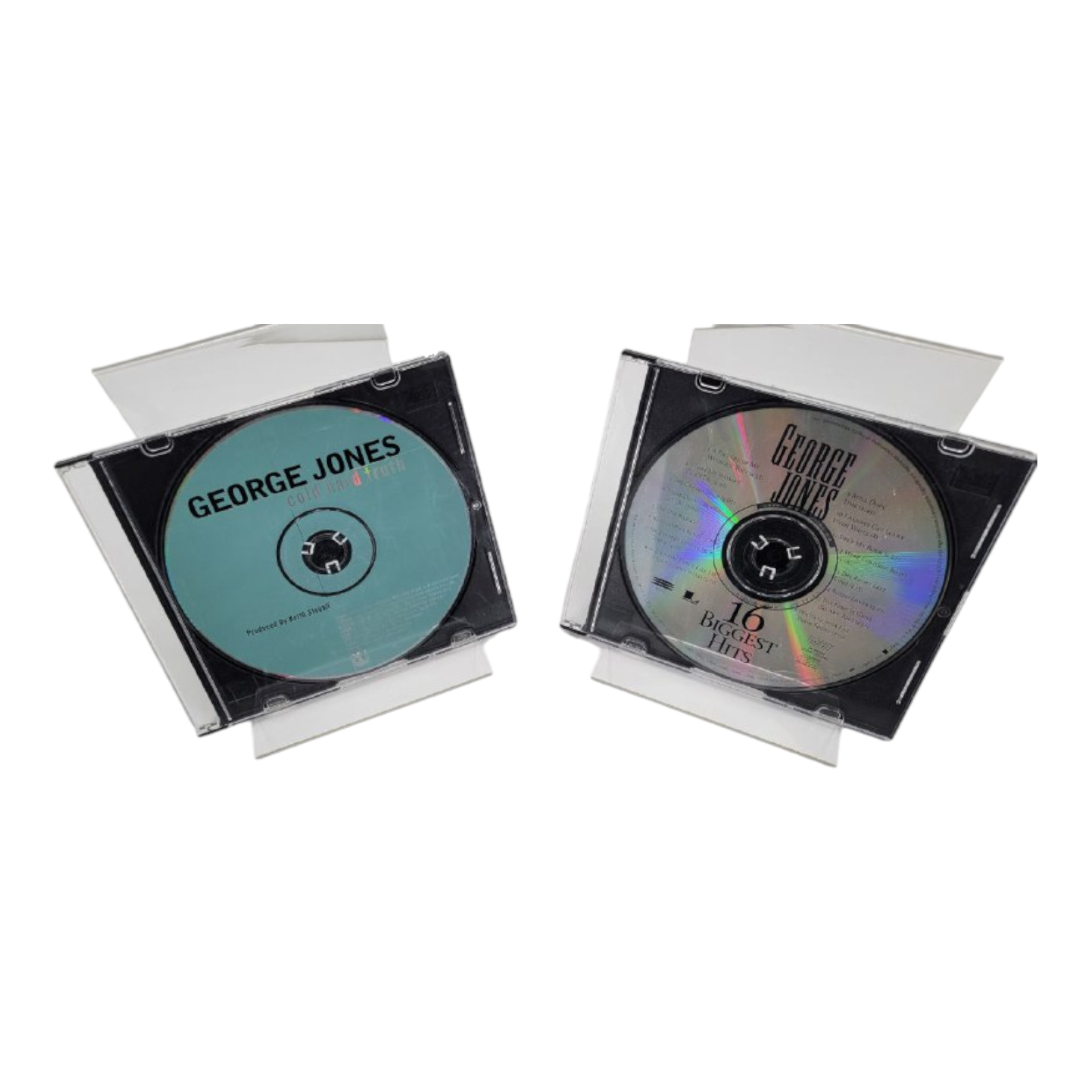 George Jones 16 Biggest Hits and Cold Hard Truth 2 CD Bundle