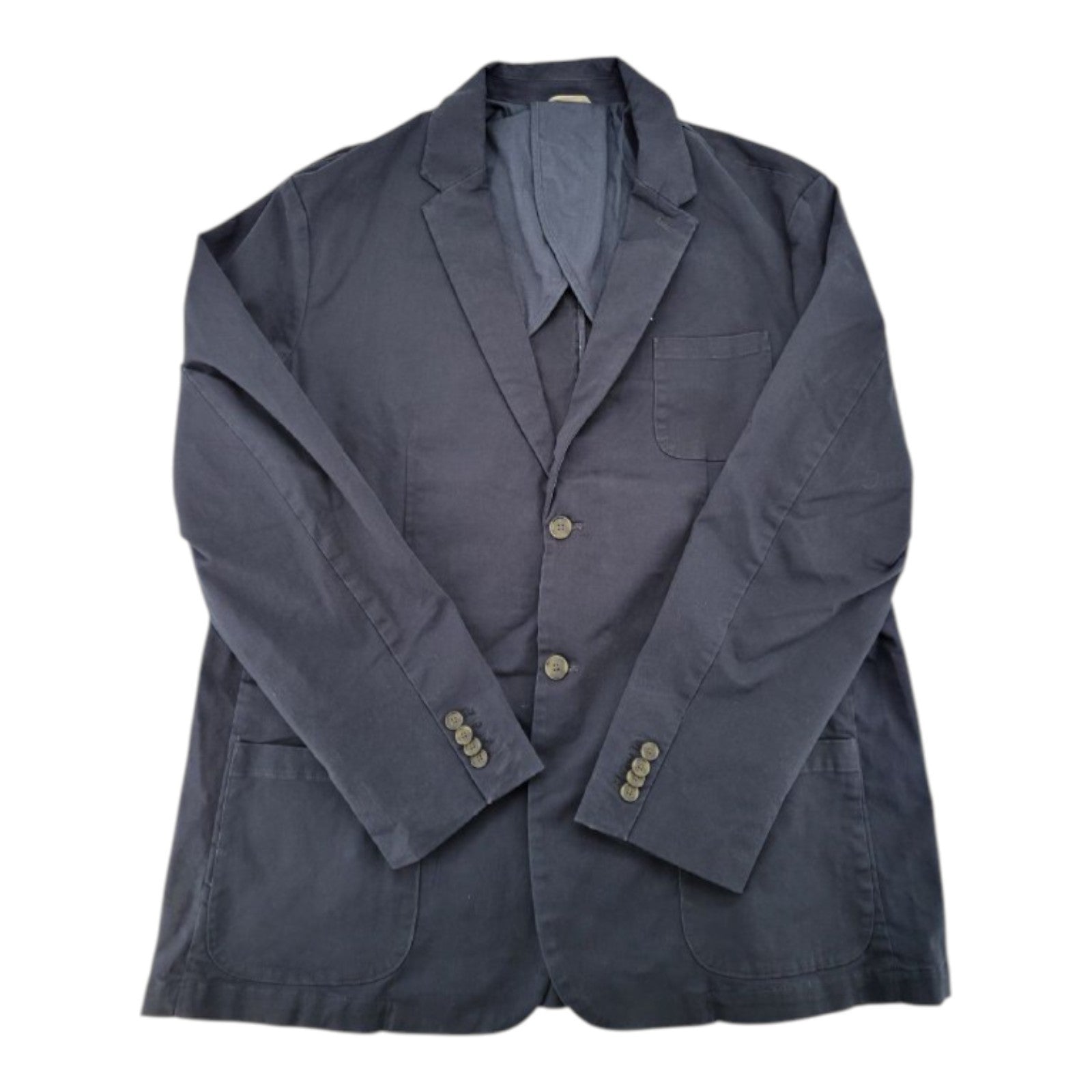 Goodthreads Men's Navy 2-Button Blazer Jacket Casual Cotton Size XXL Tall