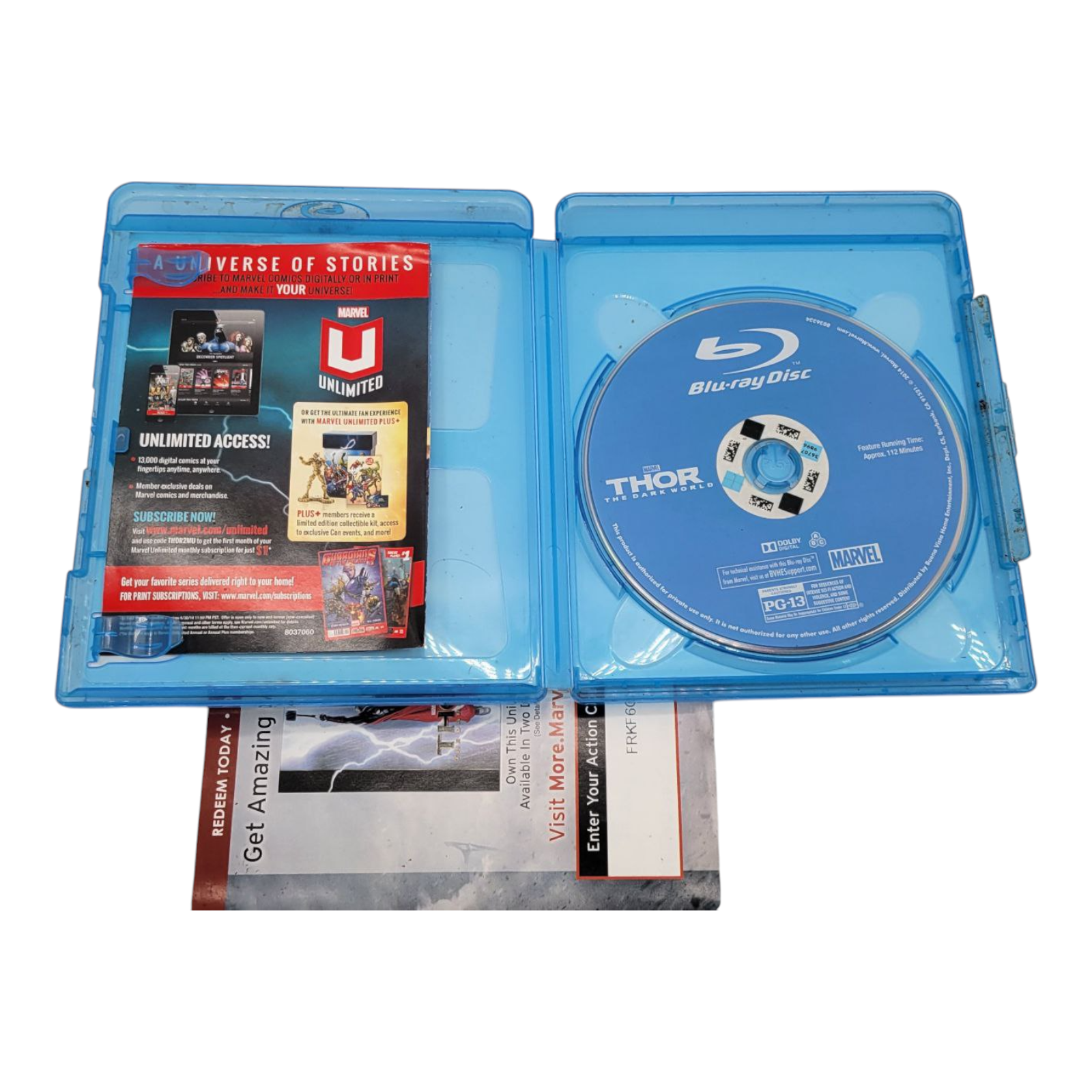 Marvel 4 Action Fantasy Blu Ray Movie Bundle - Iron Man Punisher Hancock Thor