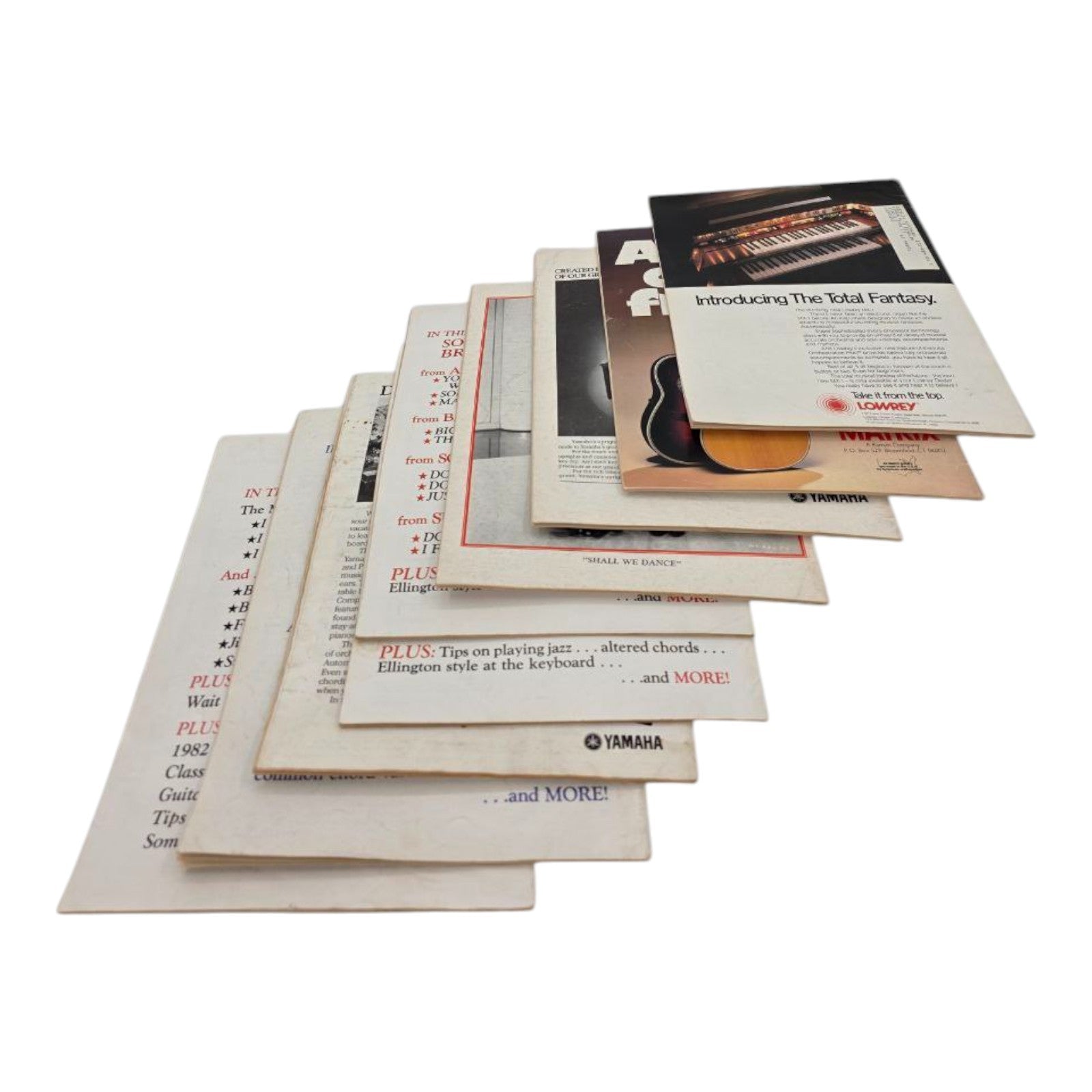 Lot of 9 Vintage 1982 Sheet Music Magazine Jan to Dec Easy Organ Keyboard Guitar