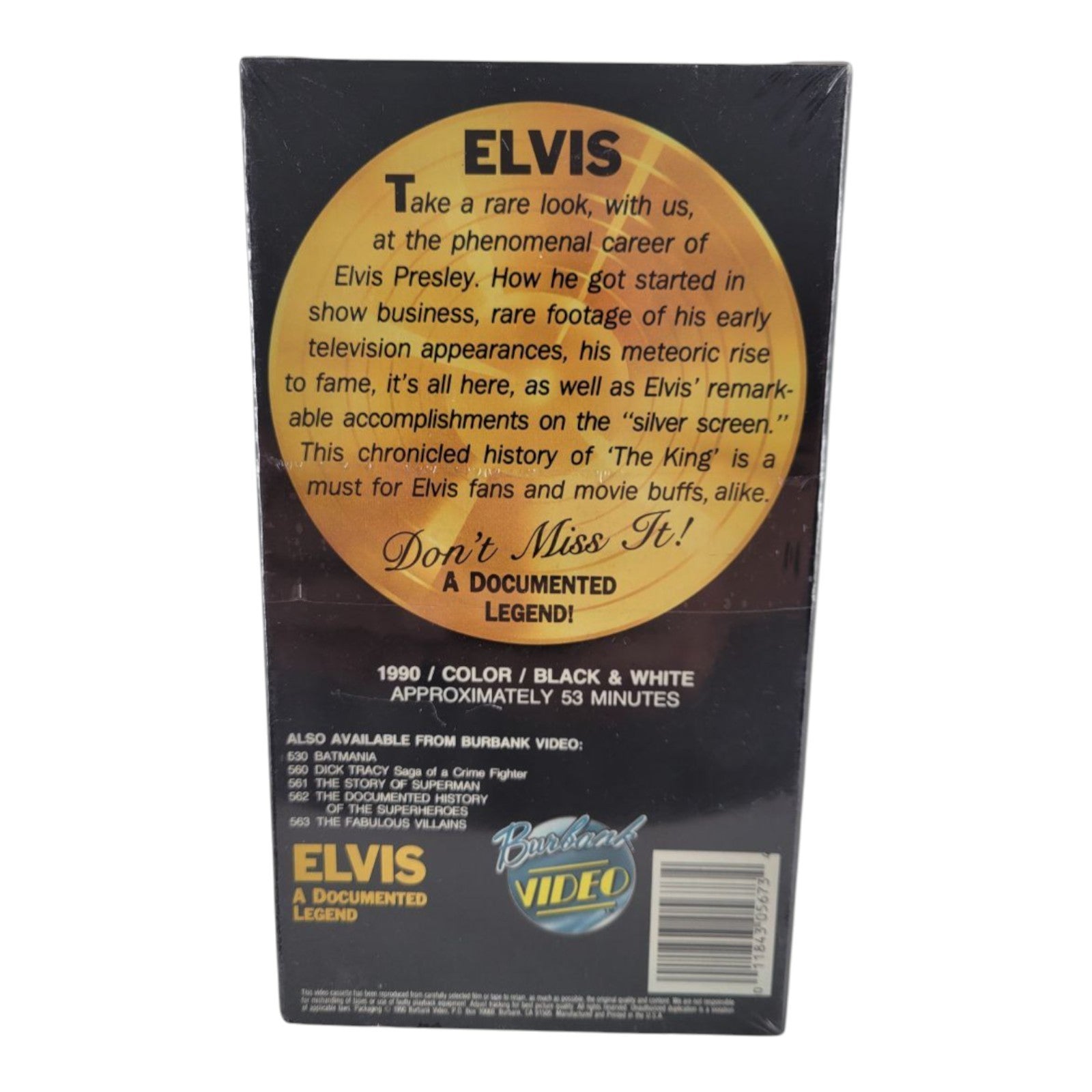 The Story of Elvis Presley VHS 1990 Sealed Documentary A Documented Legend