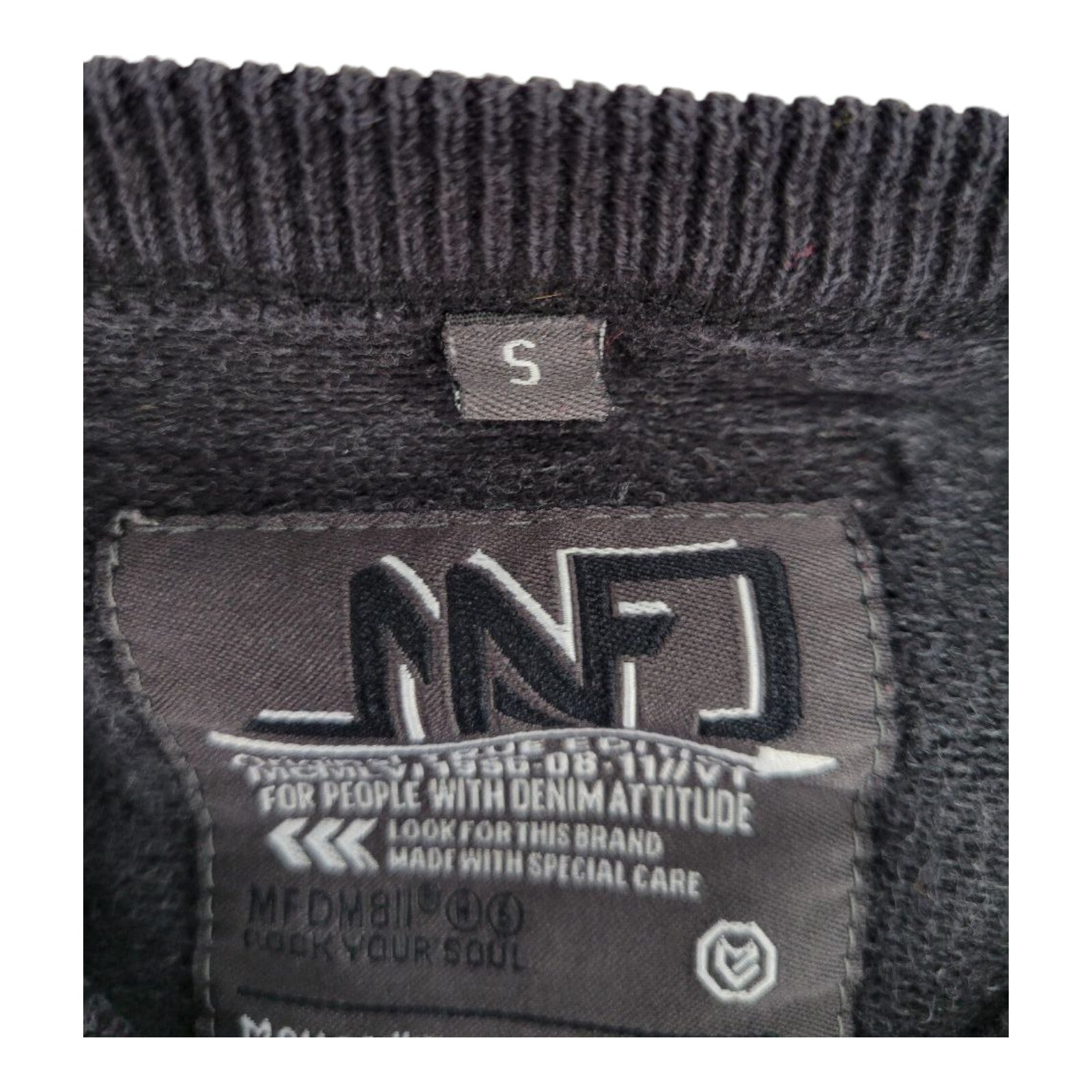 MFDJNS Industry Striped Sweater Red Gray Black Long Sleeve Pullover V Neck Small