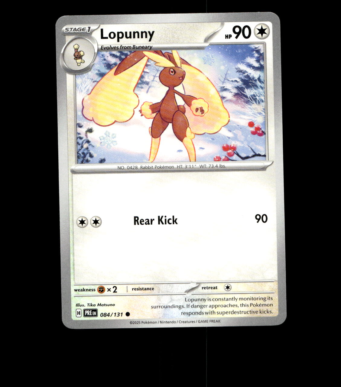 Lopunny - 084/131 - Prismatic Evolutions - Near Mint