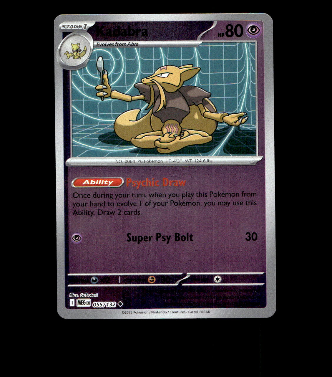 Kadabra - 055/132 - Mega Evolution - Reverse Holo Near Mint