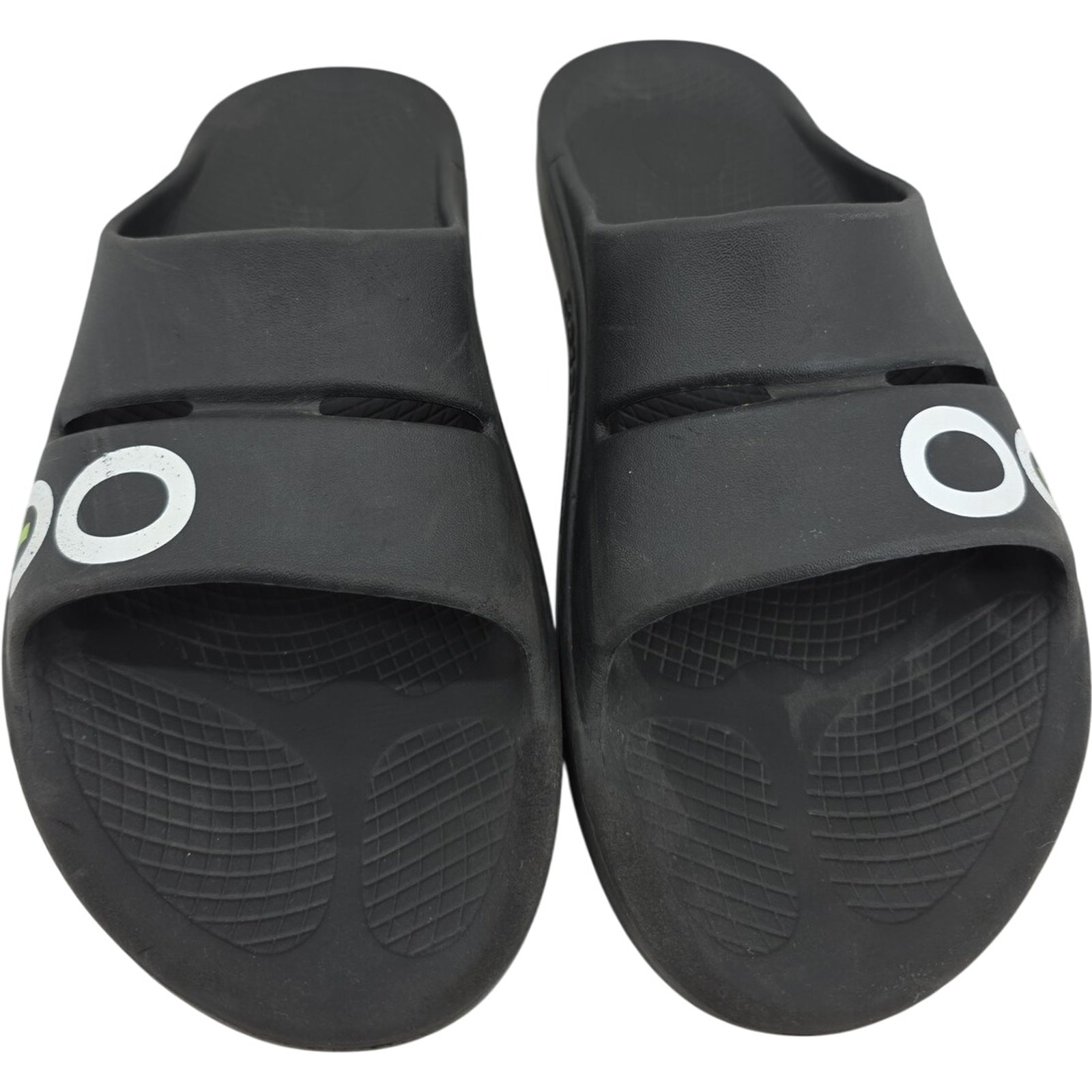 OOFOS OOahh Slide Sandals Black Size M13/W15 EU46 Recovery Comfort Footwear