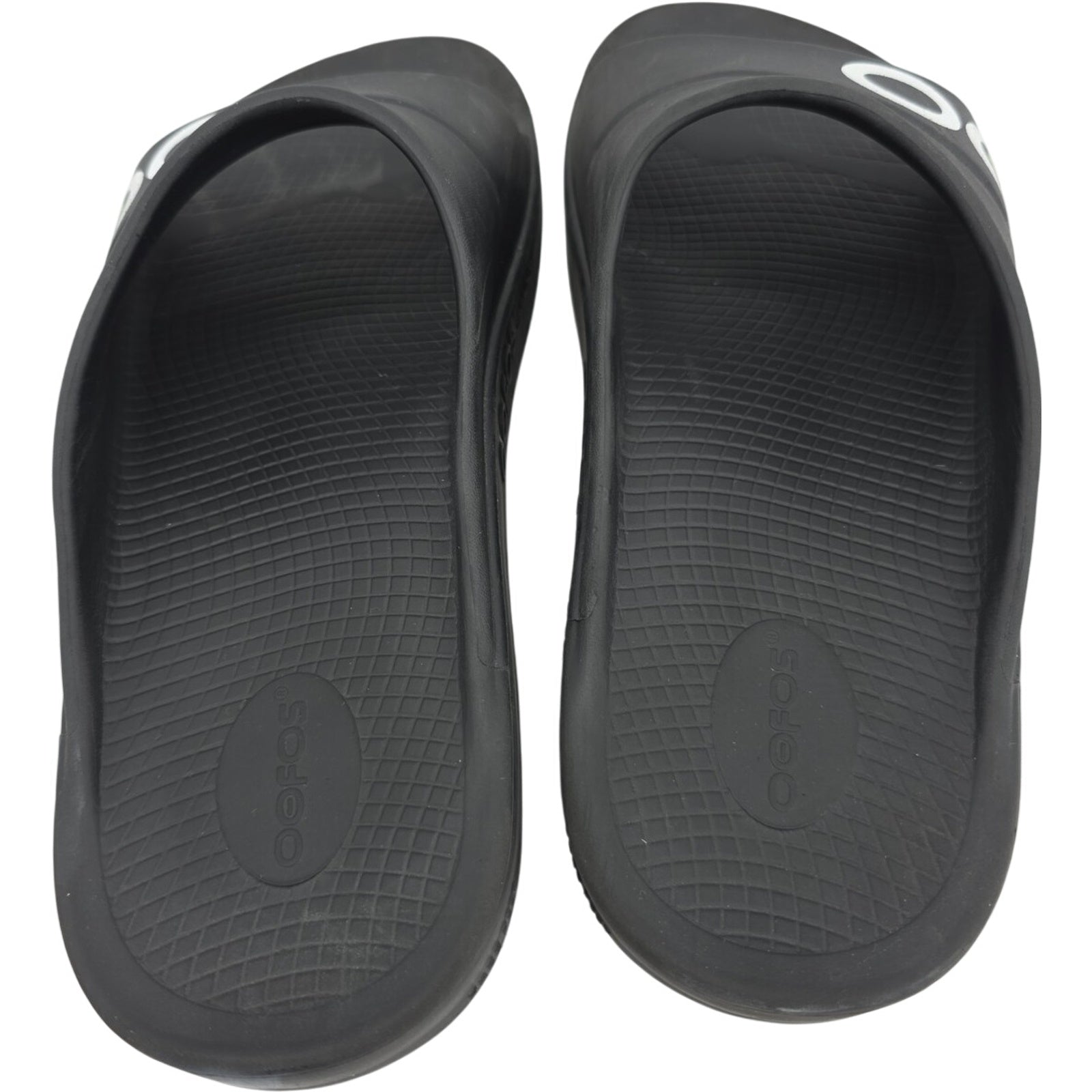 OOFOS OOahh Slide Sandals Black Size M13/W15 EU46 Recovery Comfort Footwear