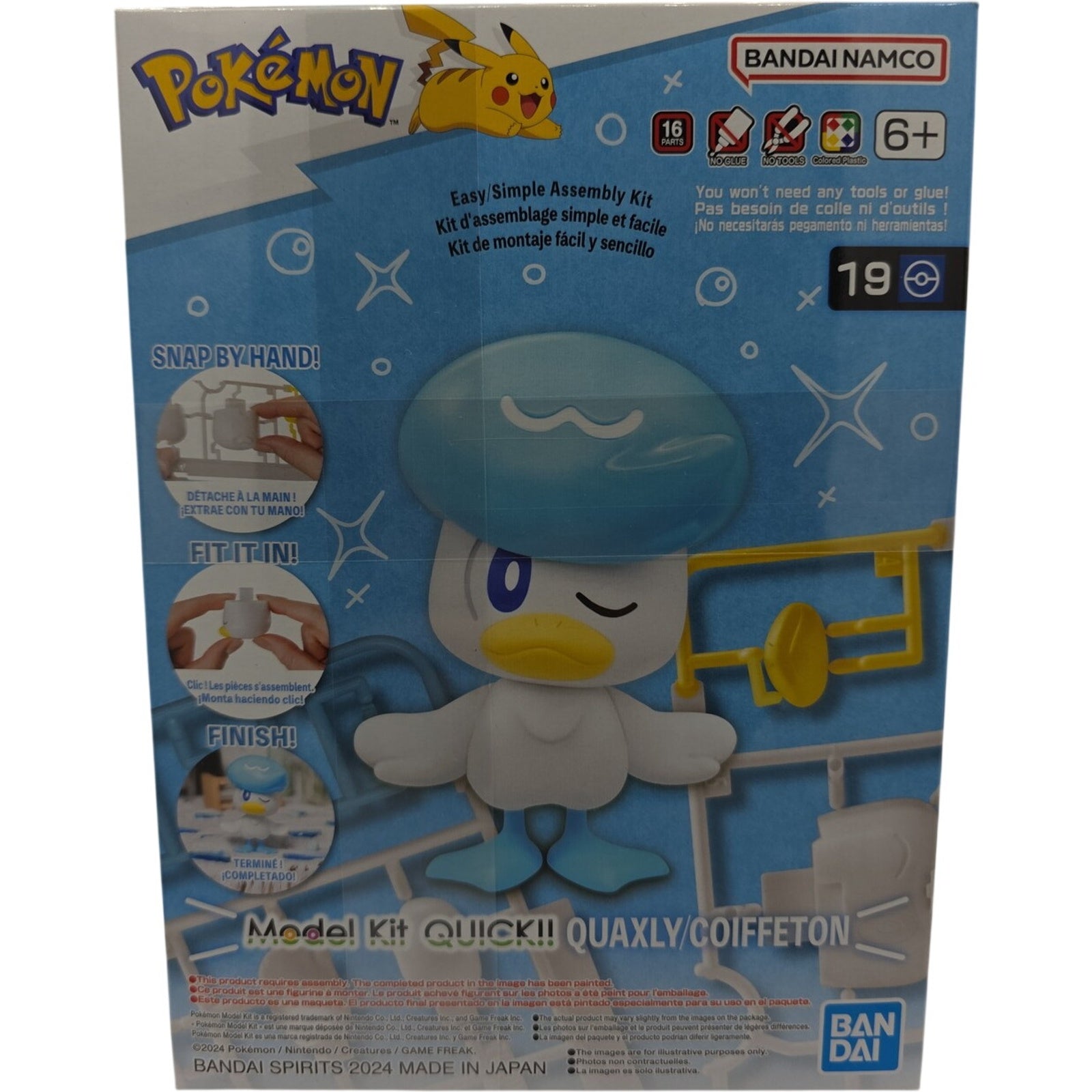 Bandai Pokémon Collection Quick!! #19 Quaxly Model Kit Snap Fit Figure