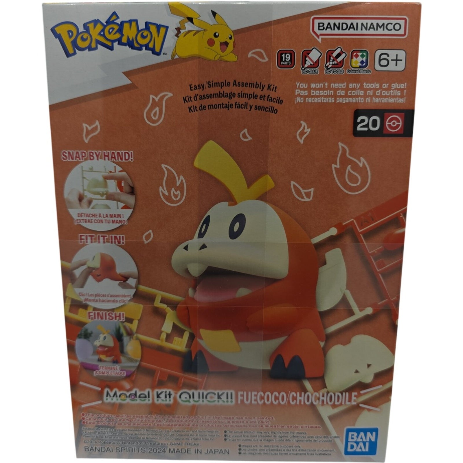 #20 Fuecoco Pokemon Bandai Hobby Pokemon Model Kit Quick!! Snap Fit Figure