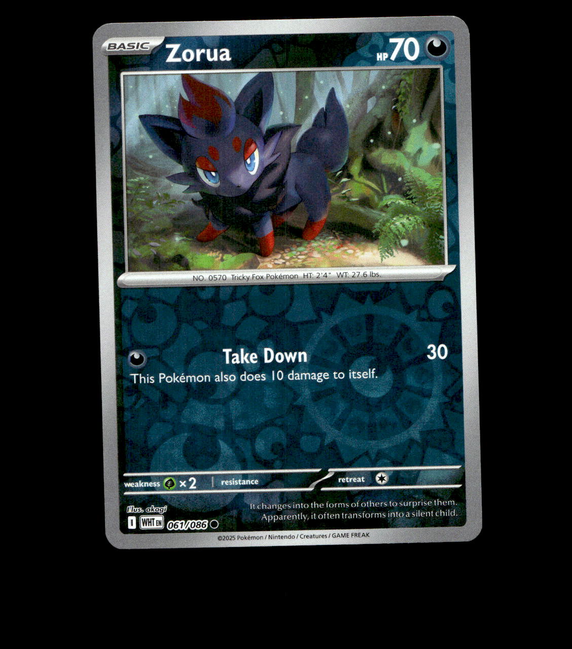 Zorua - 061/086 - White Flare - Reverse Holo Near Mint