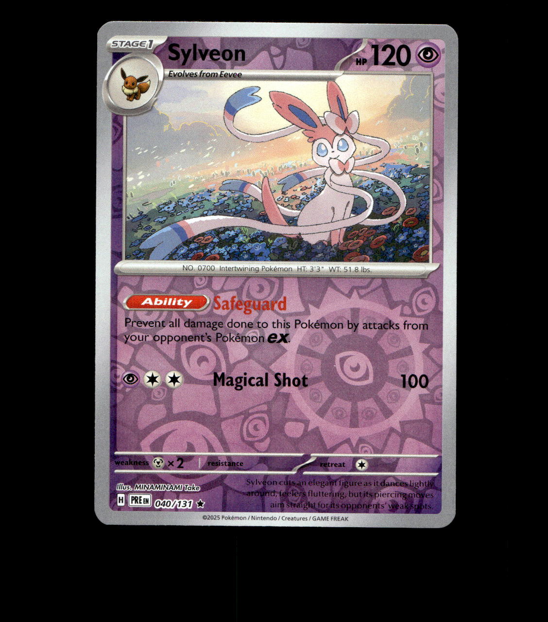 Sylveon – 040/131 – Prismatic Evolution – Reverse Holo Near Mint