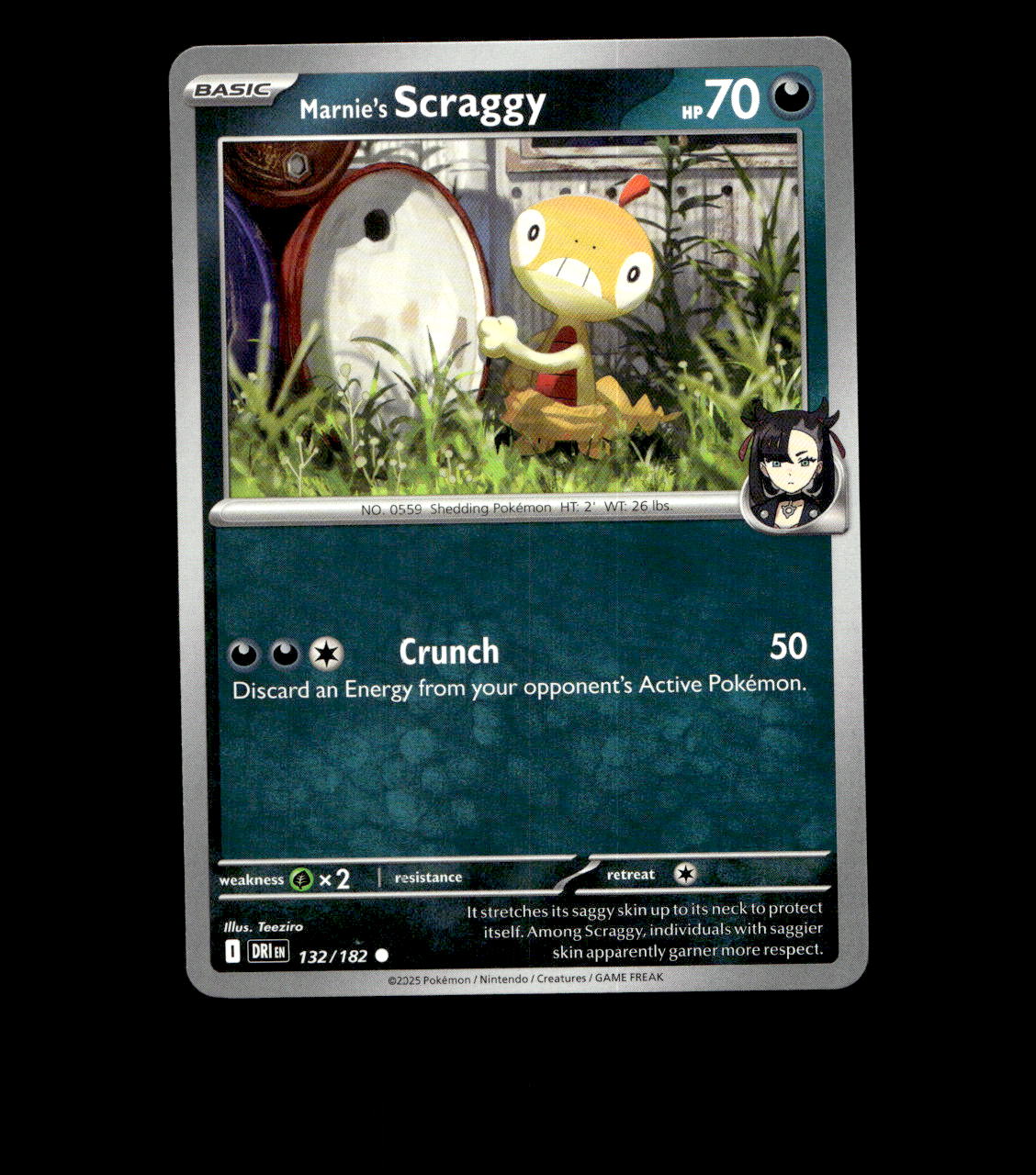 Marnie’s Scraggy - 132/182 - Destined Rivals - Near Mint Non Holo