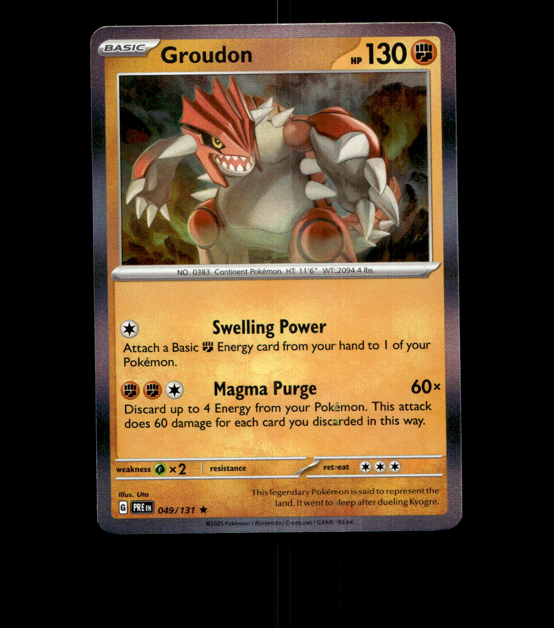 Groudon – 049/131 – Prismatic Evolutions – Near Mint