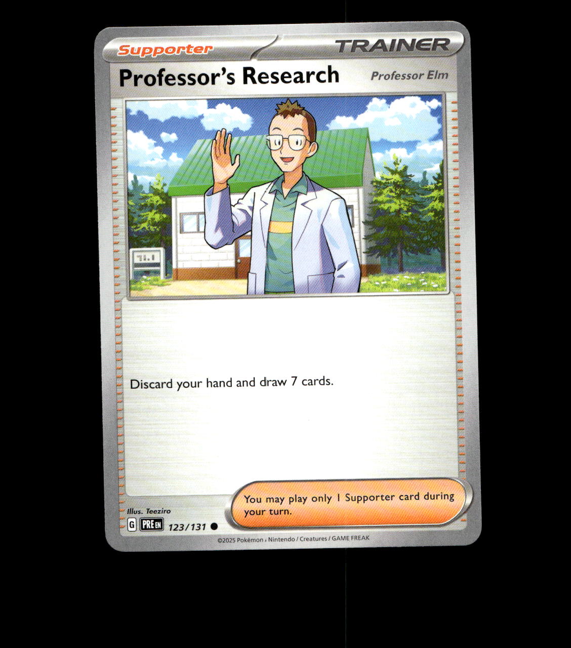 Professor’s Research (Professor Elm) - 123/131 - Prismatic Evolutions - Near Mint