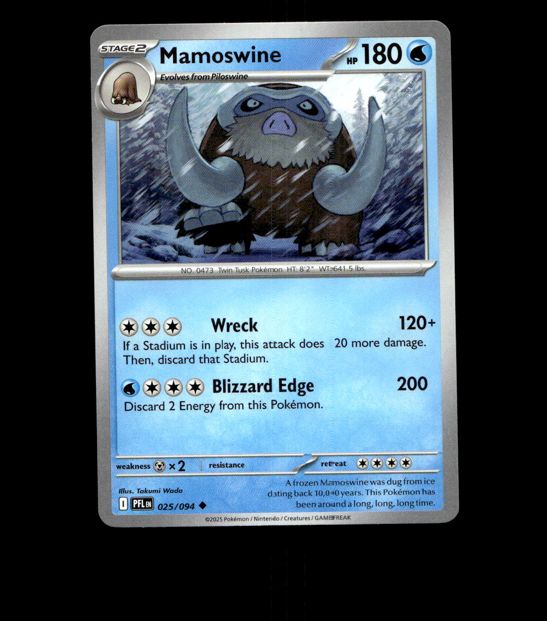 Mamoswine - 025/094 - Phantasmal Flames - Near Mint