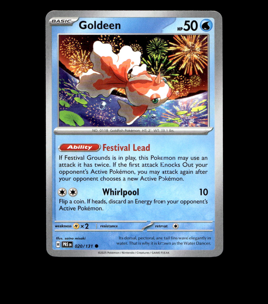 Goldeen - 020/131 - Prismatic Evolutions - Near Mint