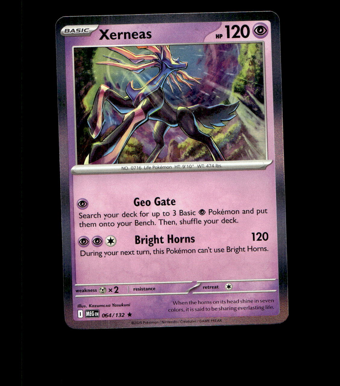 Xerneas - 054/132 - Mega Evolution - Holo Near Mint