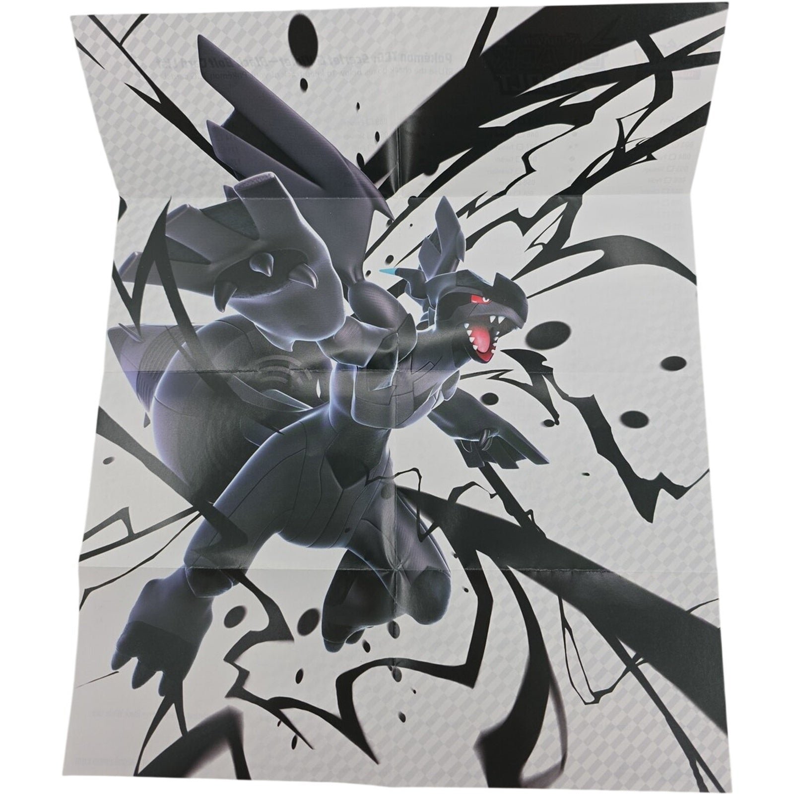 Pokemon TCG Scarlet & Violet Black Bolt Card List Mini Poster Checklist Guide