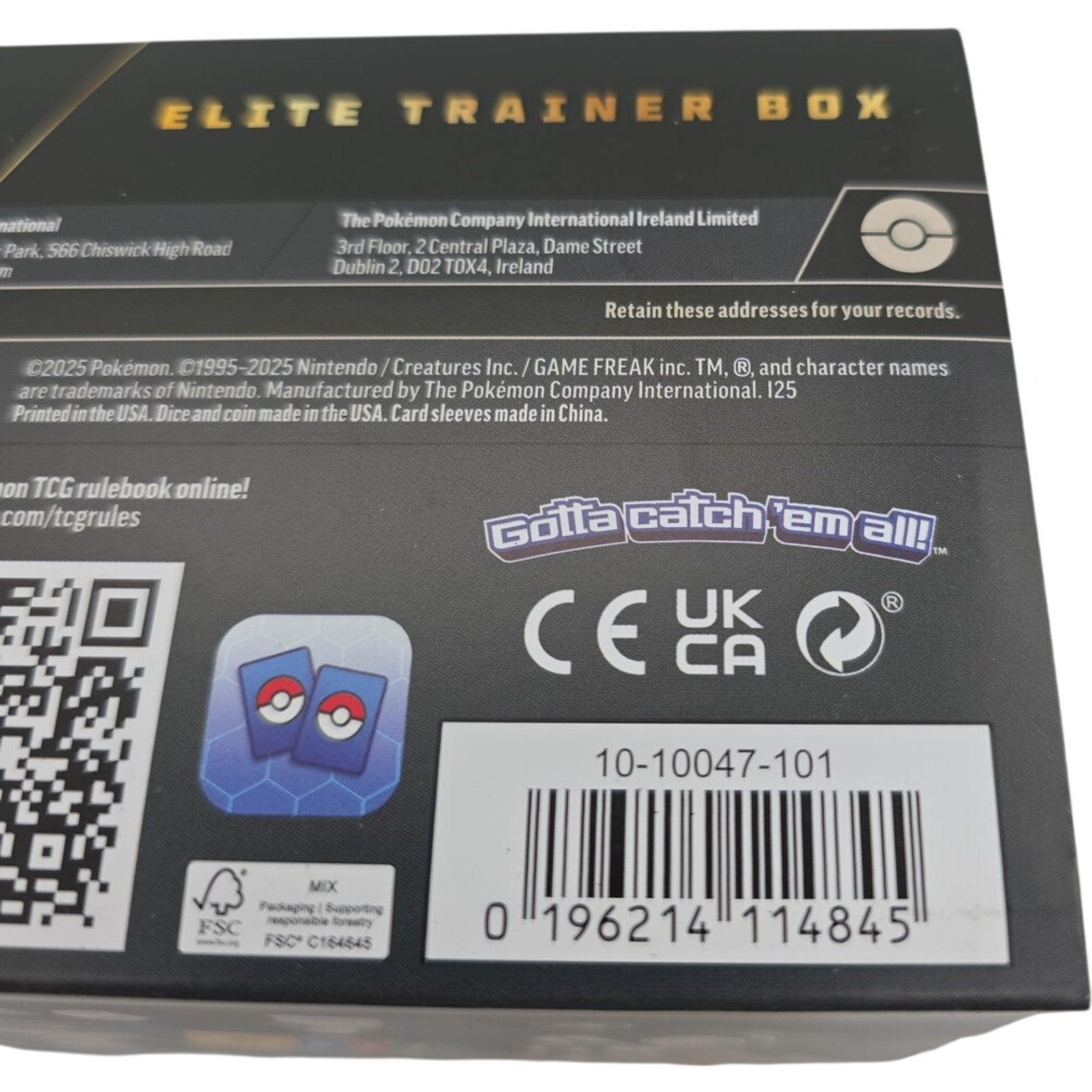 Pokémon TCG Mega Evolution Elite Trainer Box Storage Case w/ Player Guide EMPTY