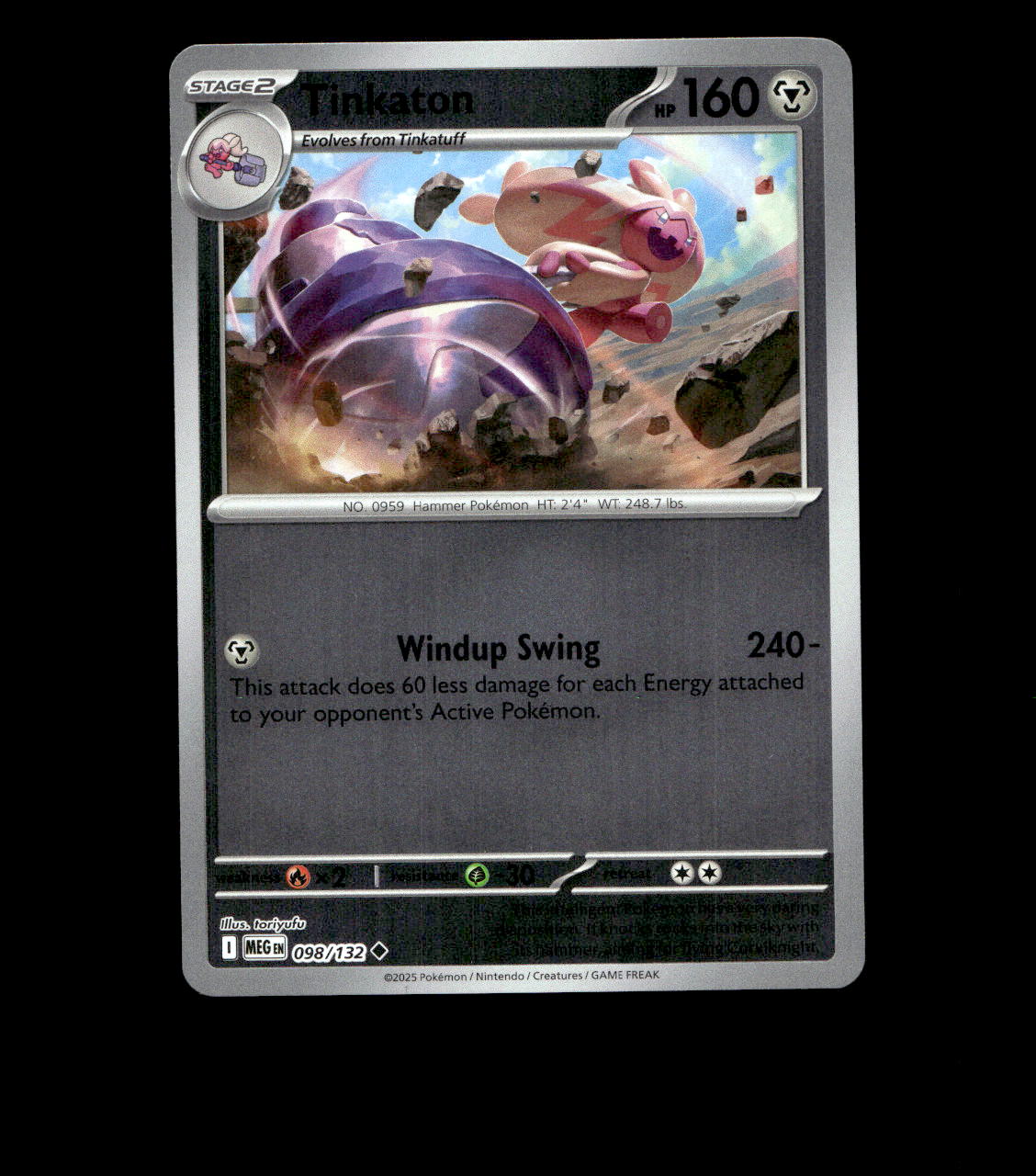 Tinkaton - 098/132 - Mega Evolution - Reverse Holo Near Mint