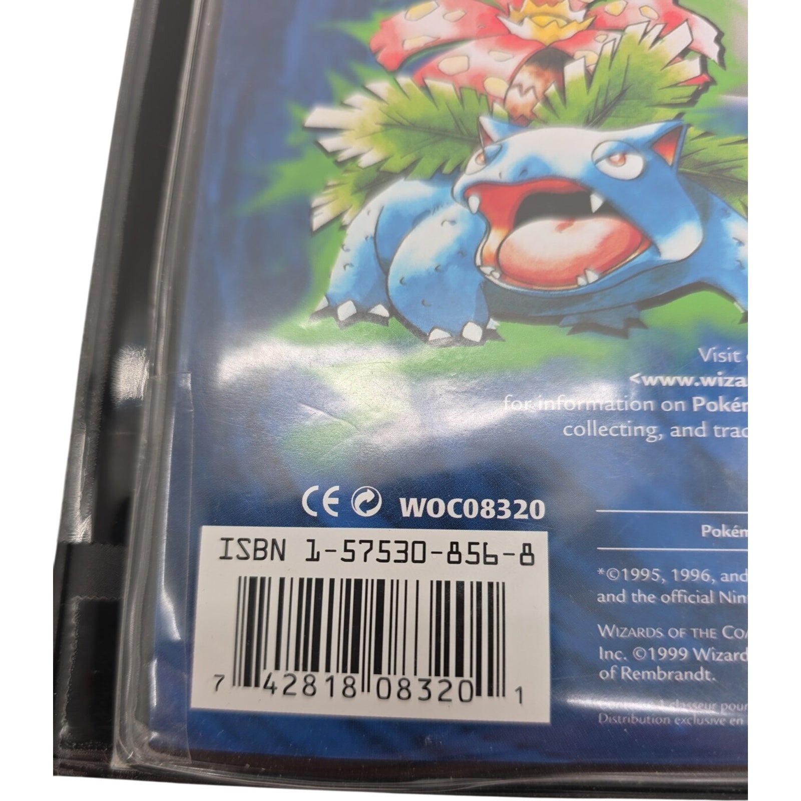 Wizards of the Coast Pokémon TCG Album Binder 4-Pocket Blue Black 1999 Vintage