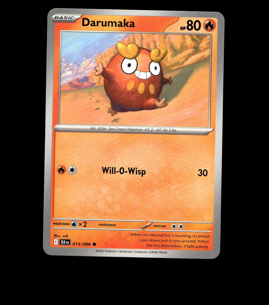Darumaka – 013/086 – Black Bolt – Normal – Near Mint