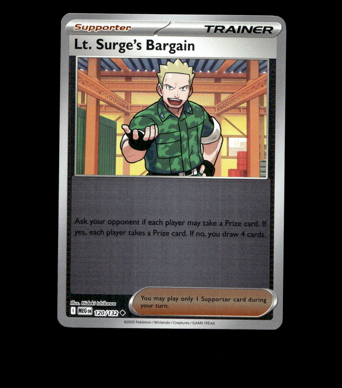 Lt. Surge’s Bargain - 120/132 - Mega Evolution - Reverse Holo Near Mint