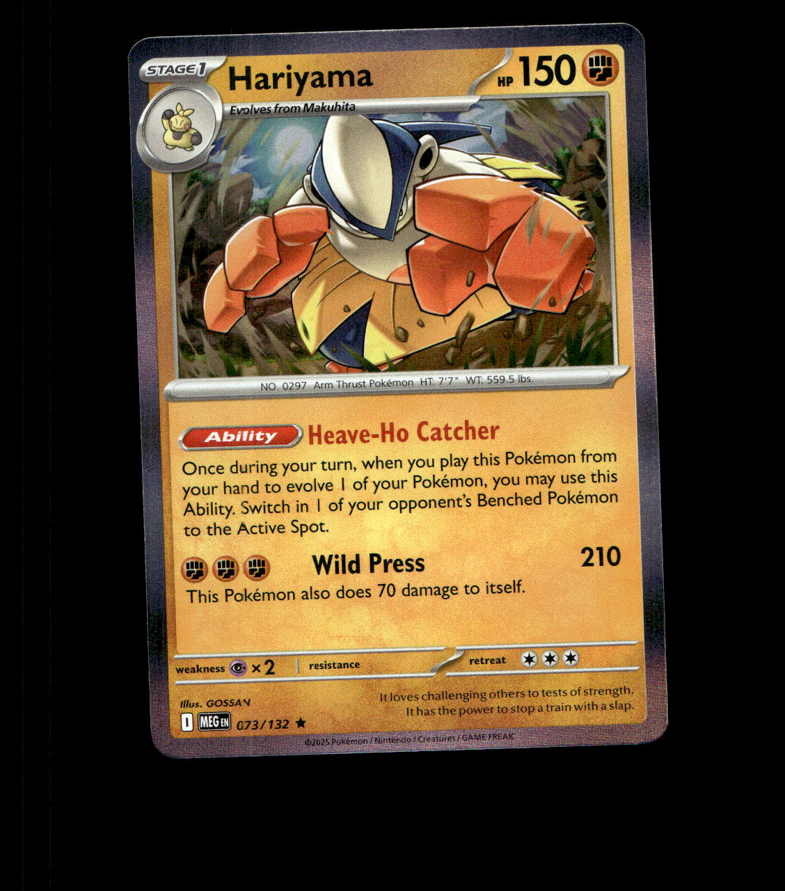 Hariyama - 073/132 - Mega Evolution - Holo Near Mint