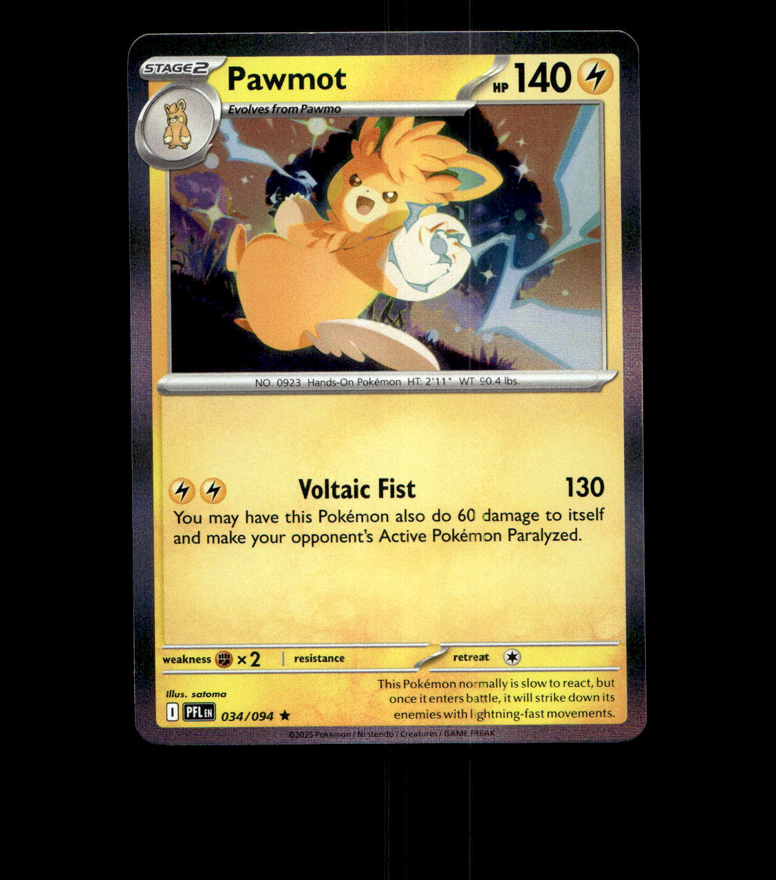 Pawmot – 034/094 – Phantasmal Flames – Holo Near Mint