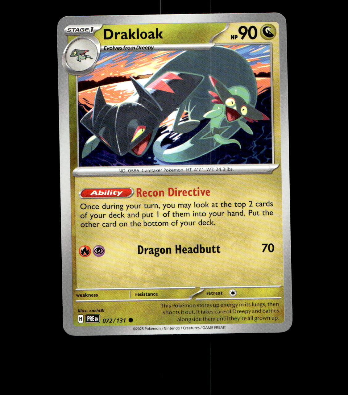 Drakloak – 072/131 – Prismatic Evolutions – Near Mint Normal
