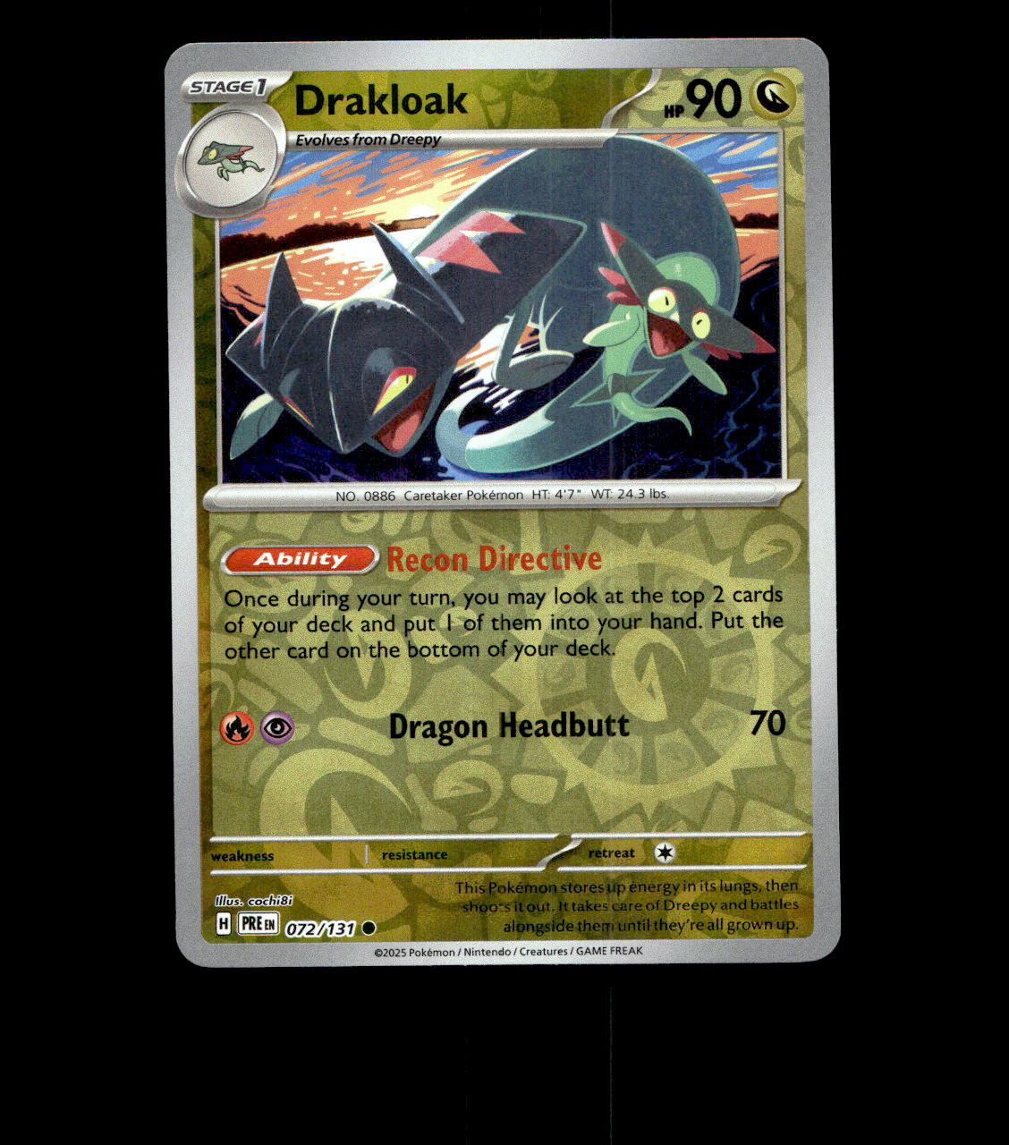Drakloak – 072/131 – Prismatic Evolutions – Near Mint Reverse Holofoil