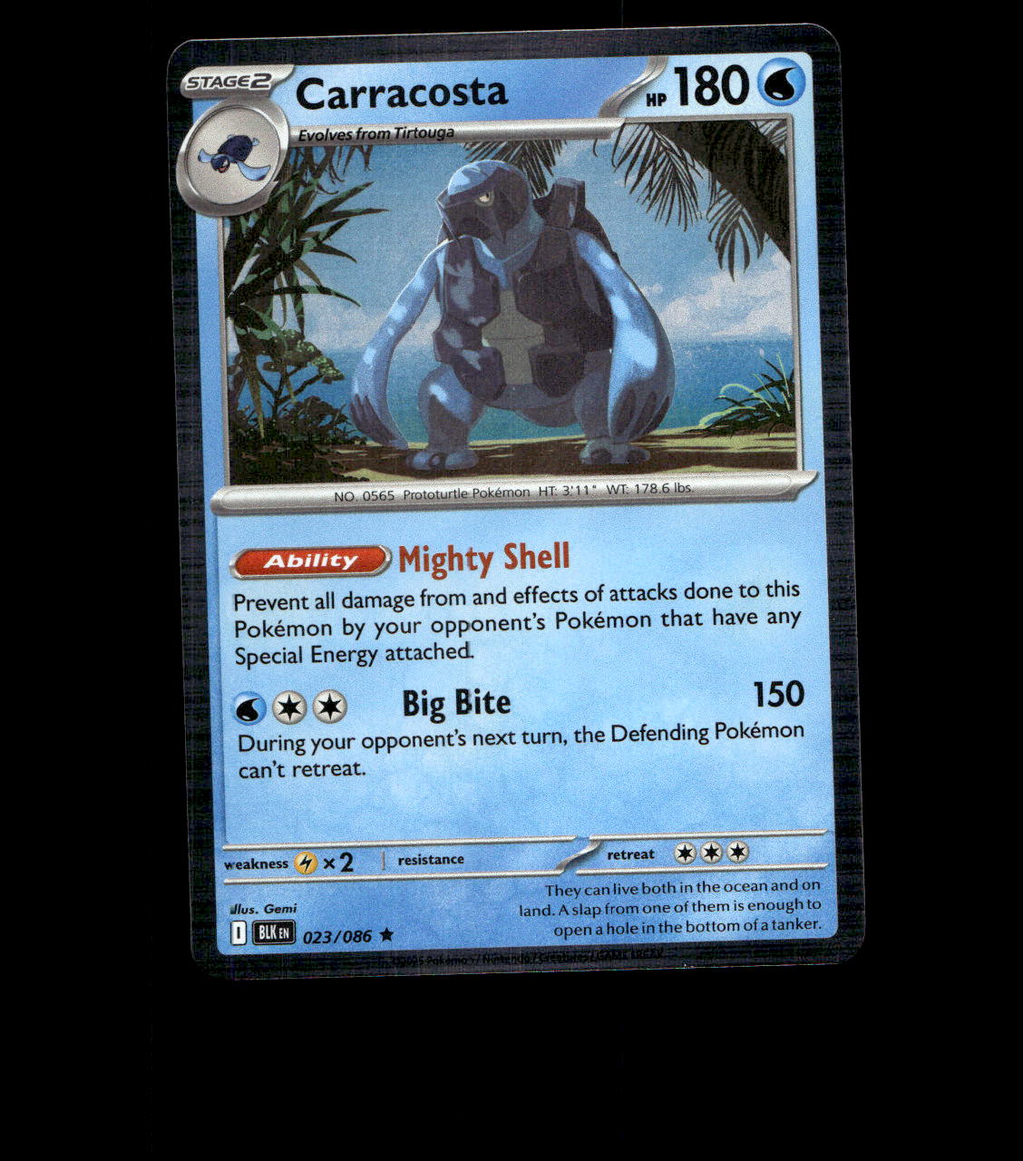 Carracosta – 023/086 – Black Bolt – Holo – Near Mint