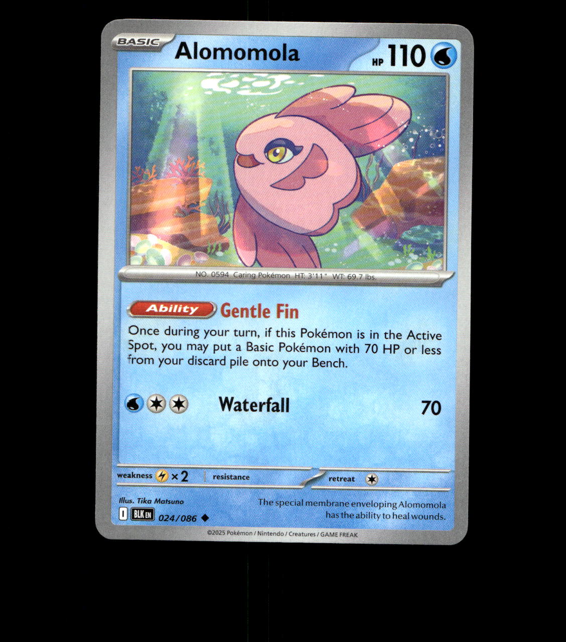 Alomomola – 024/086 – Black Bolt – Normal – Near Mint