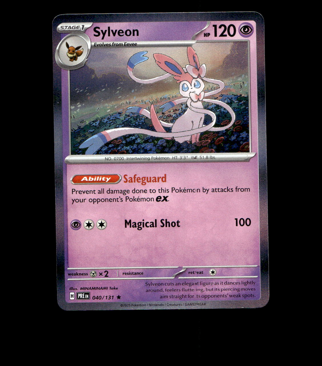 holographic sylveon pokemon card Sylveon - 040/131 - Prismatic Evolutions